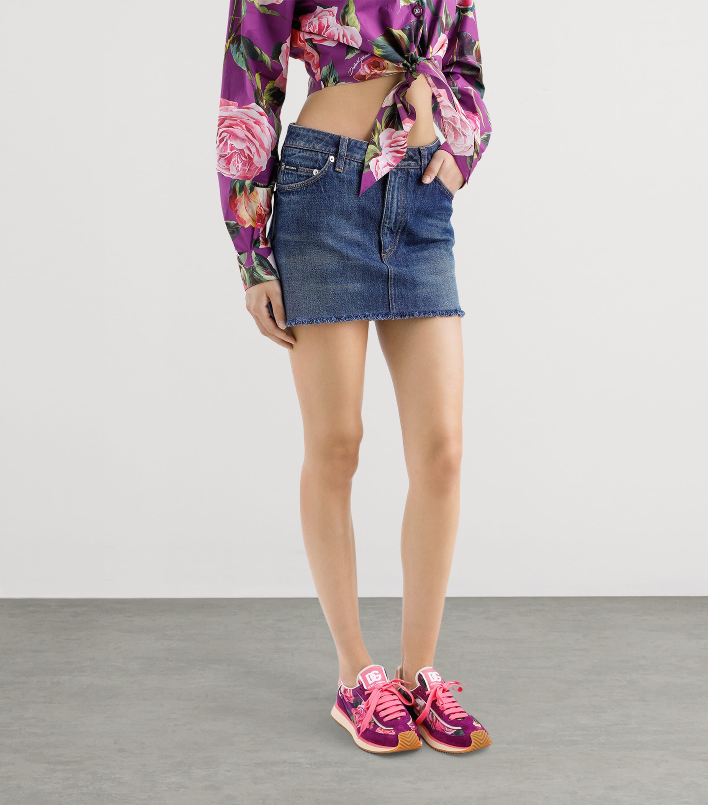 Dolce & Gabbana Denim Mini Skirt | Harrods HK