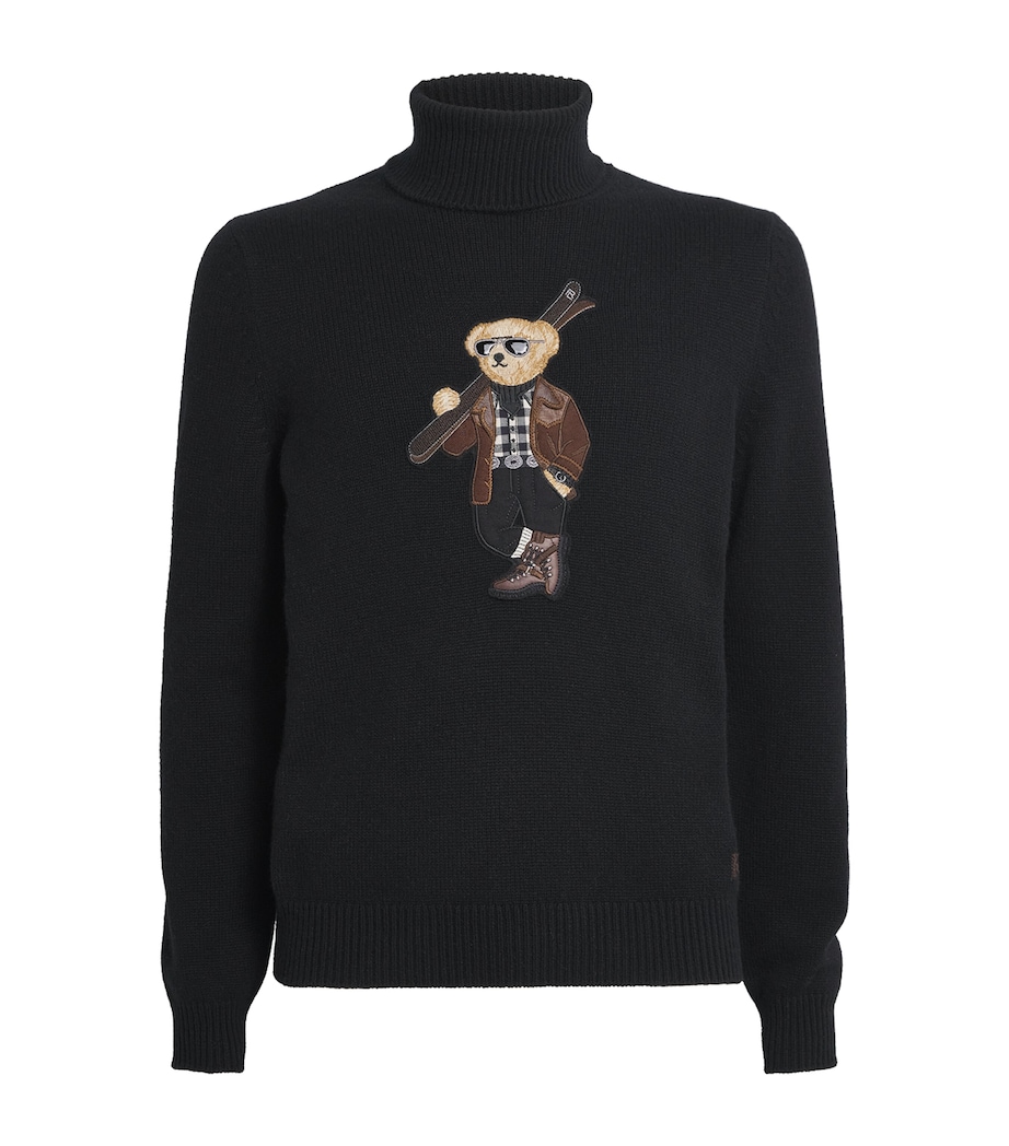 Cashmere Polo Bear Rollneck Sweater CLASSIC BLACK Image 1