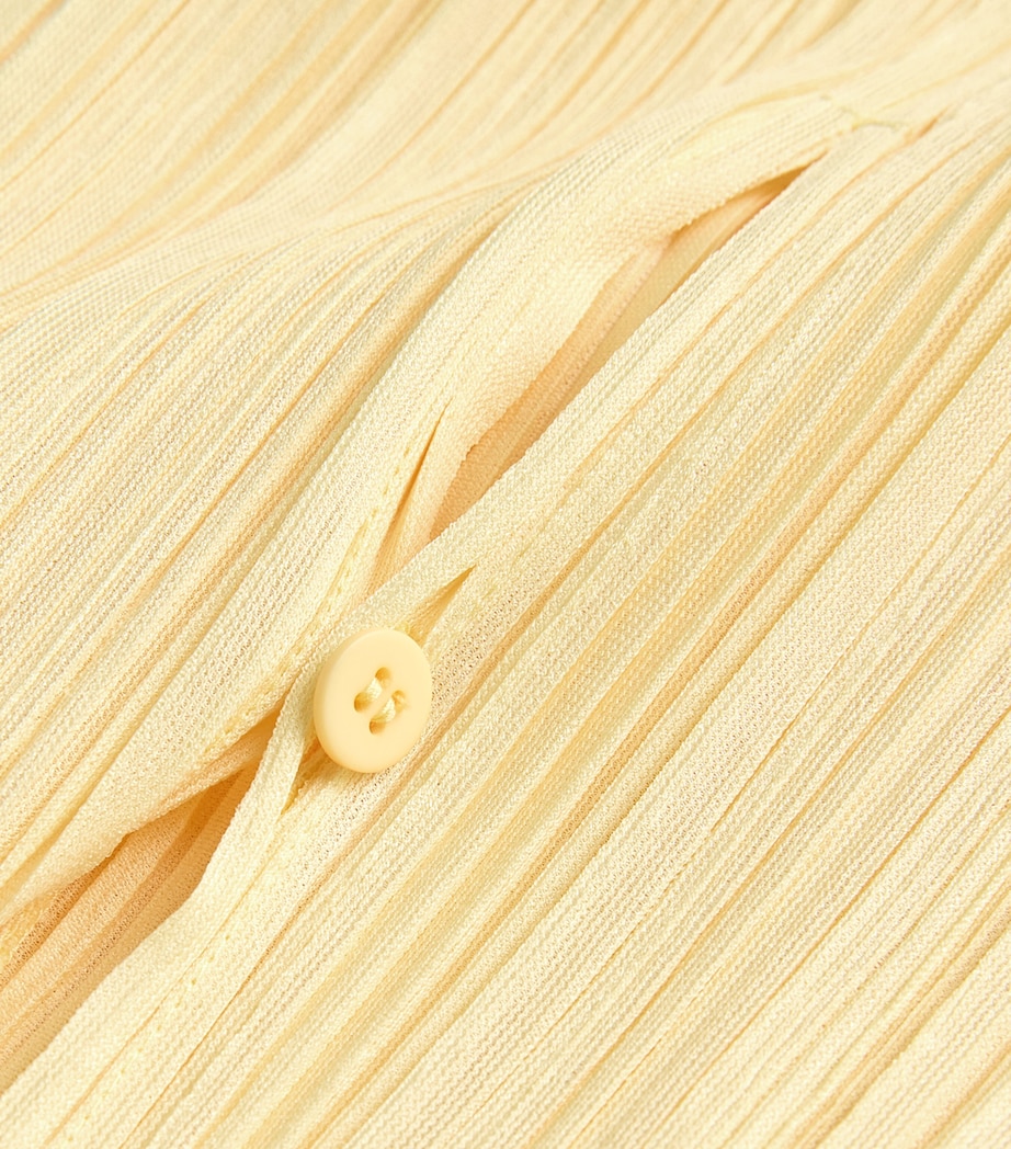 Mellow Pleats Top CREAM YELLOW Image 5