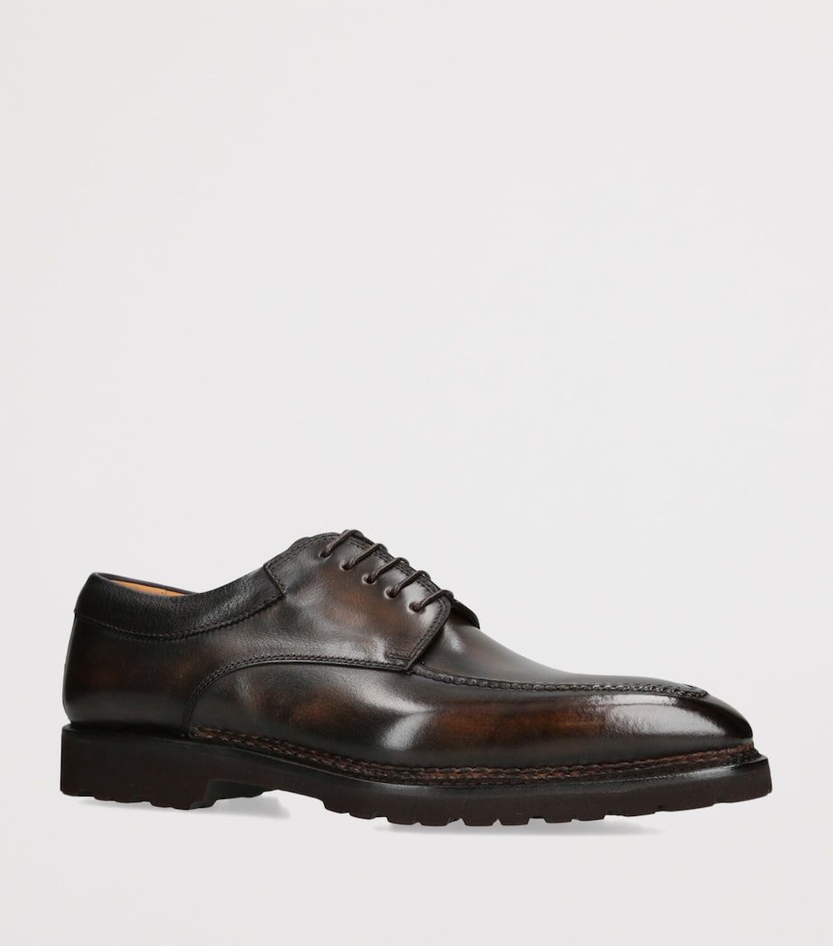 Leather Eroico Derby Shoes BROWN Image 3