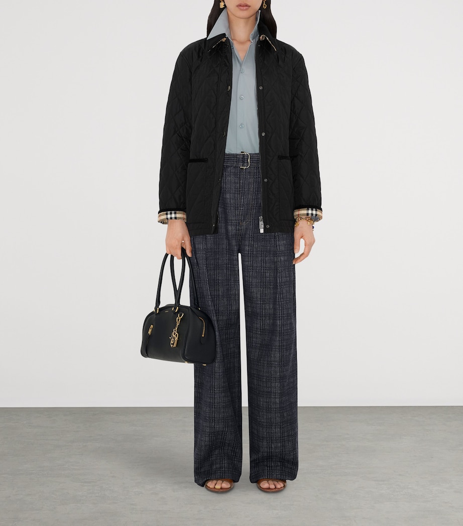 Quilted Belted Field Jacket BLACK Image 3