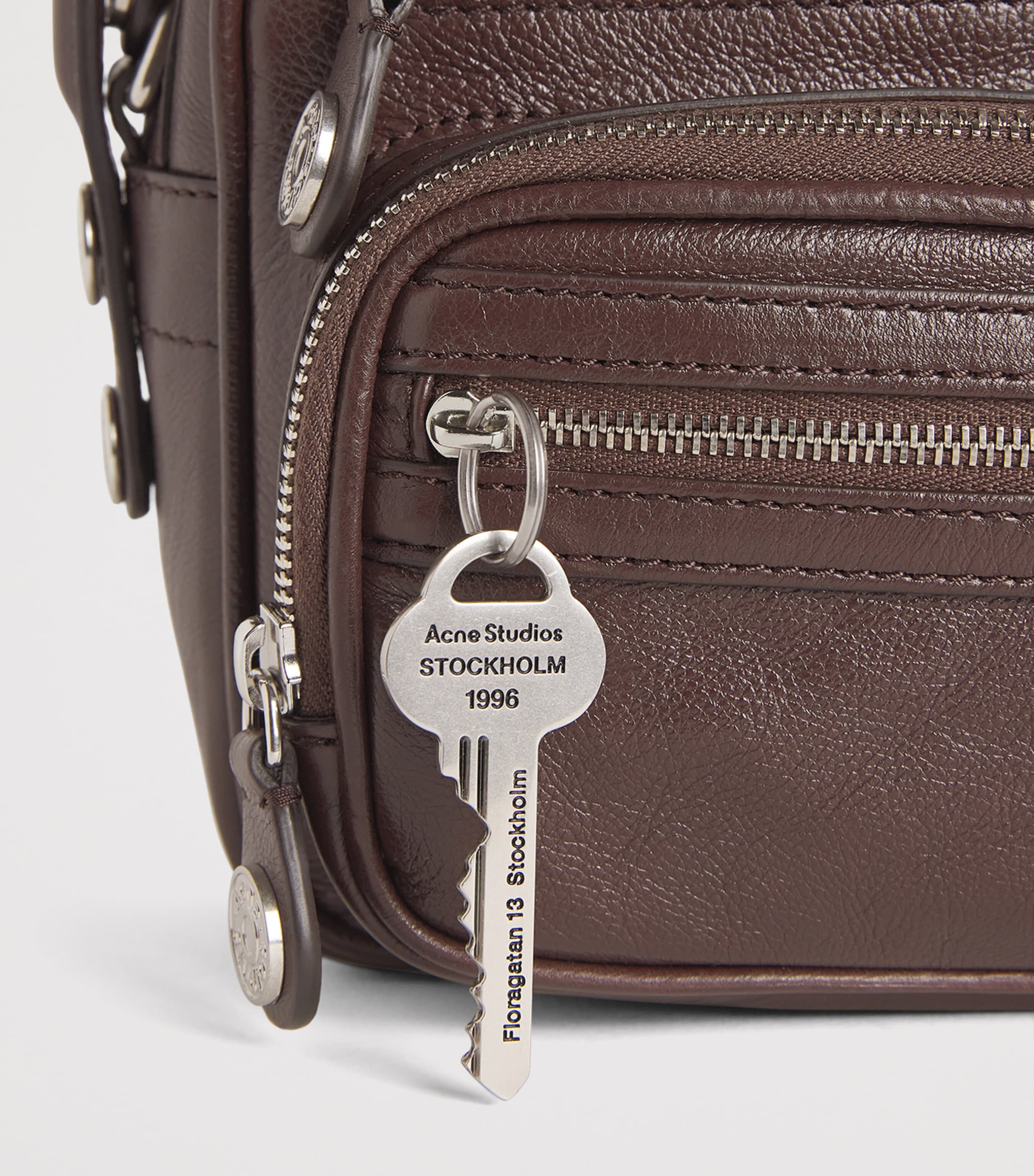 Acne Studios Brown Leather Camero Camera Shoulder Bag | Harrods US