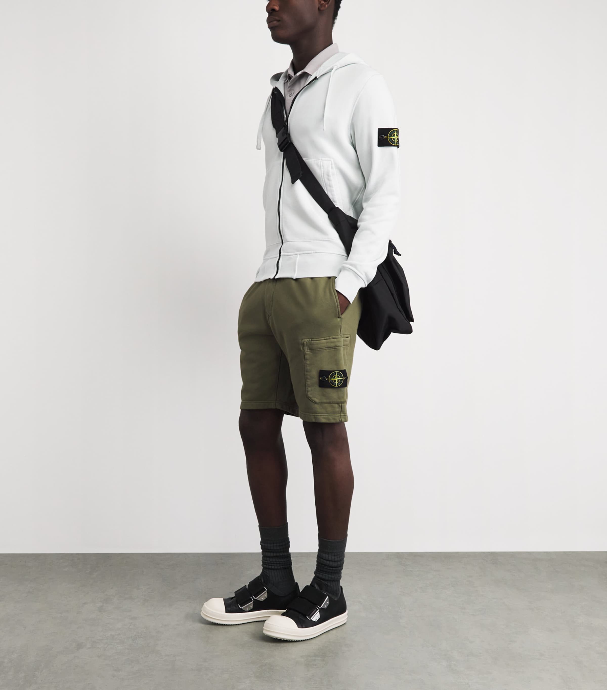 Stone Island Mens Organic Cotton Sweat Shorts Image 2