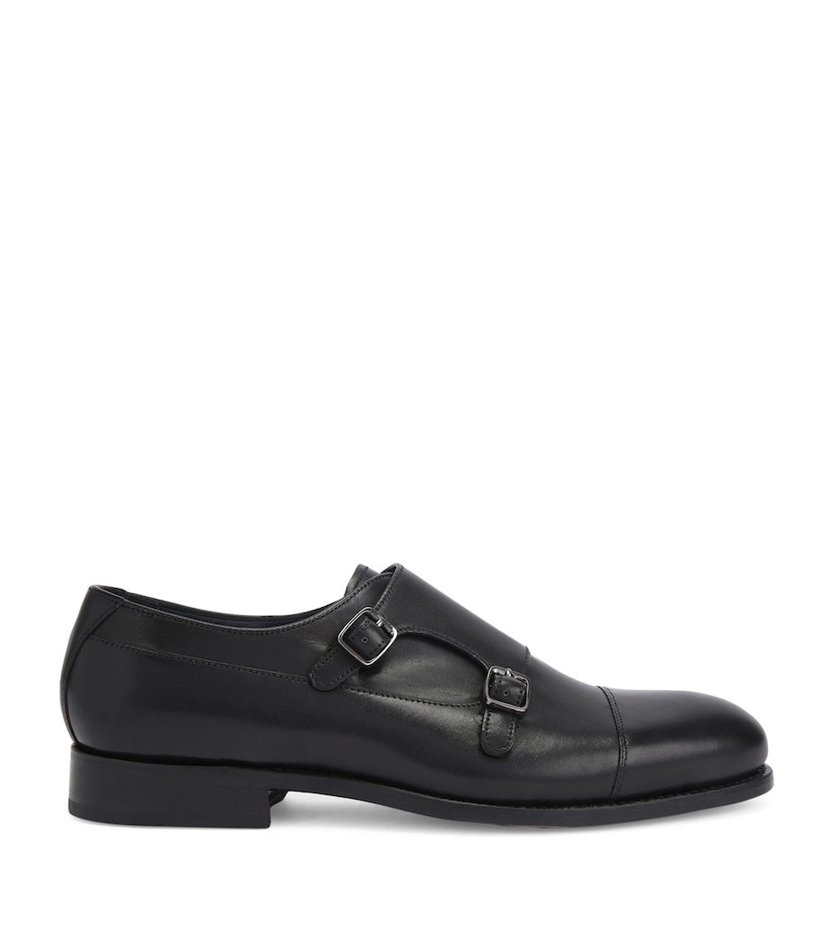 Leather Sloane Monk Shoes BLACK Image 1