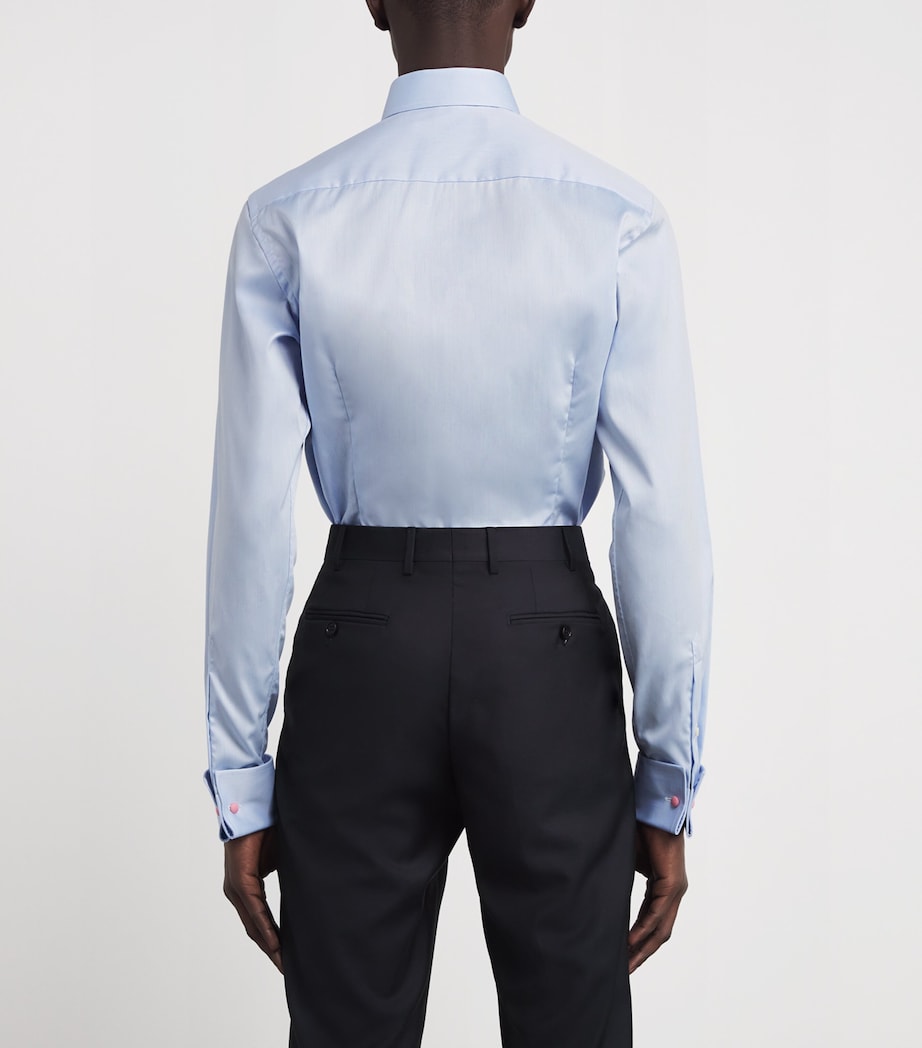 Signature Twill Contemporary Fit Shirt BLUE Image 4