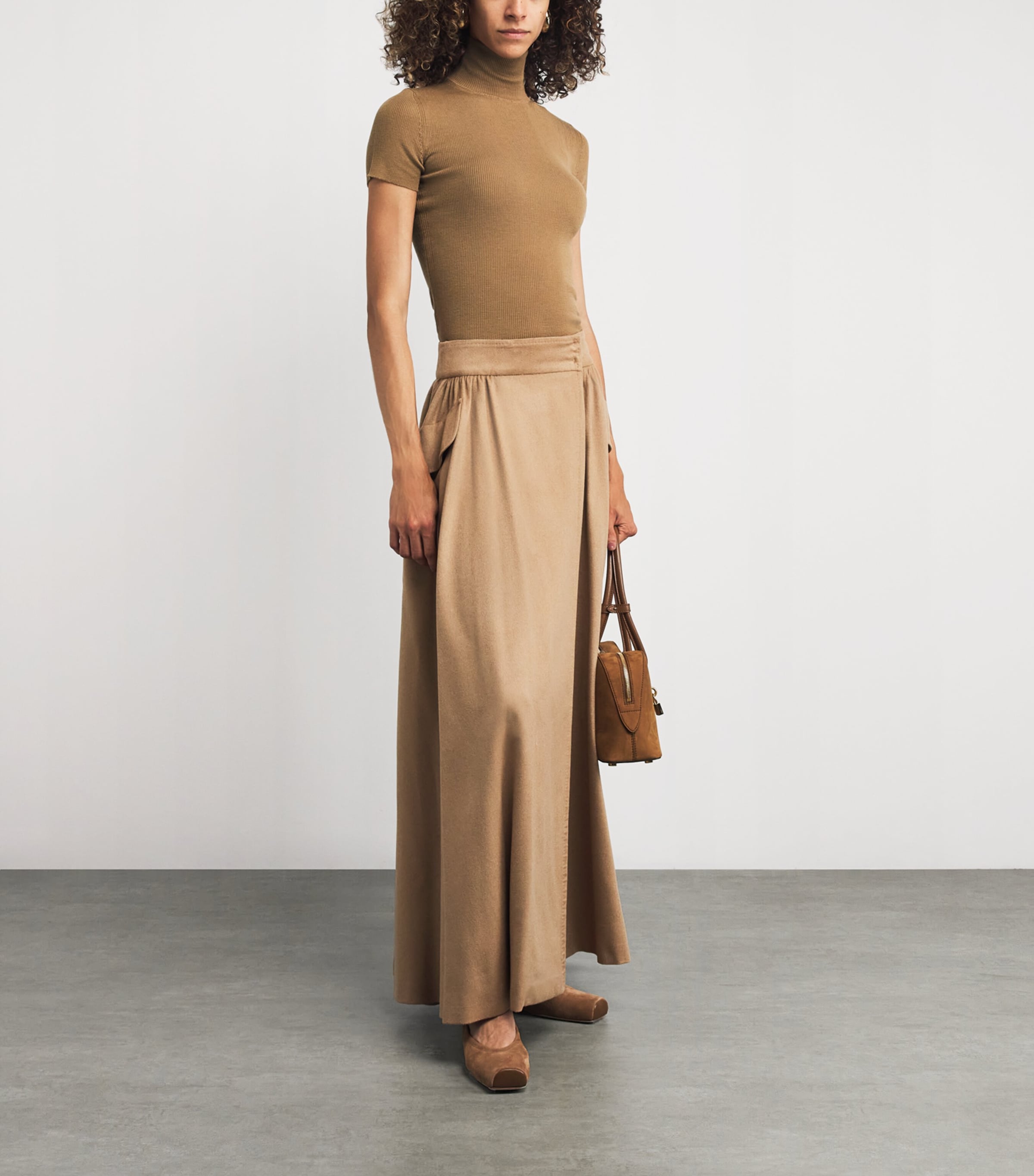 Max Mara Beige Wool Short-Sleeve Sweater | Harrods US