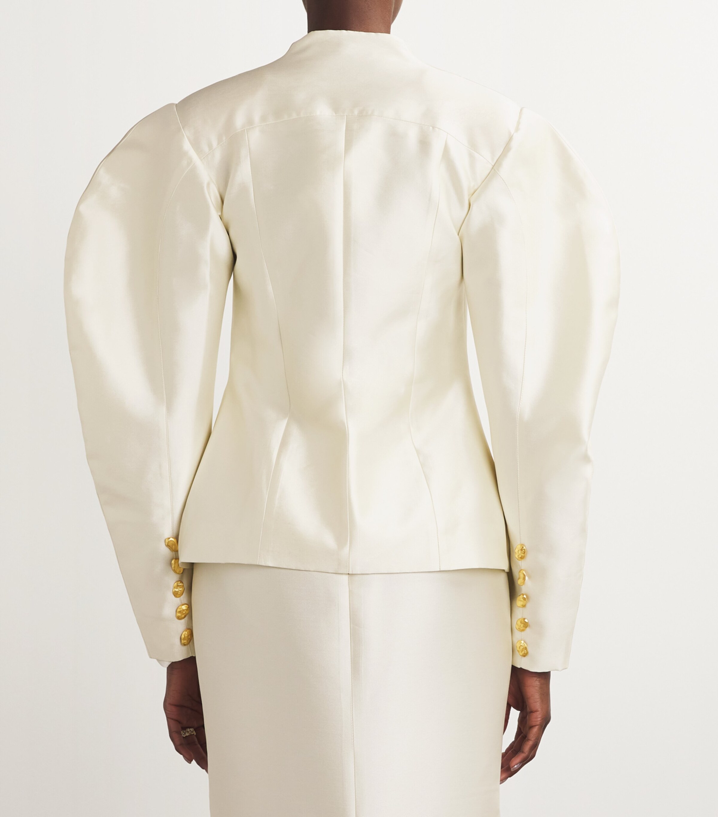 Satin Eclipse Blazer OFF-WHITE Image 4