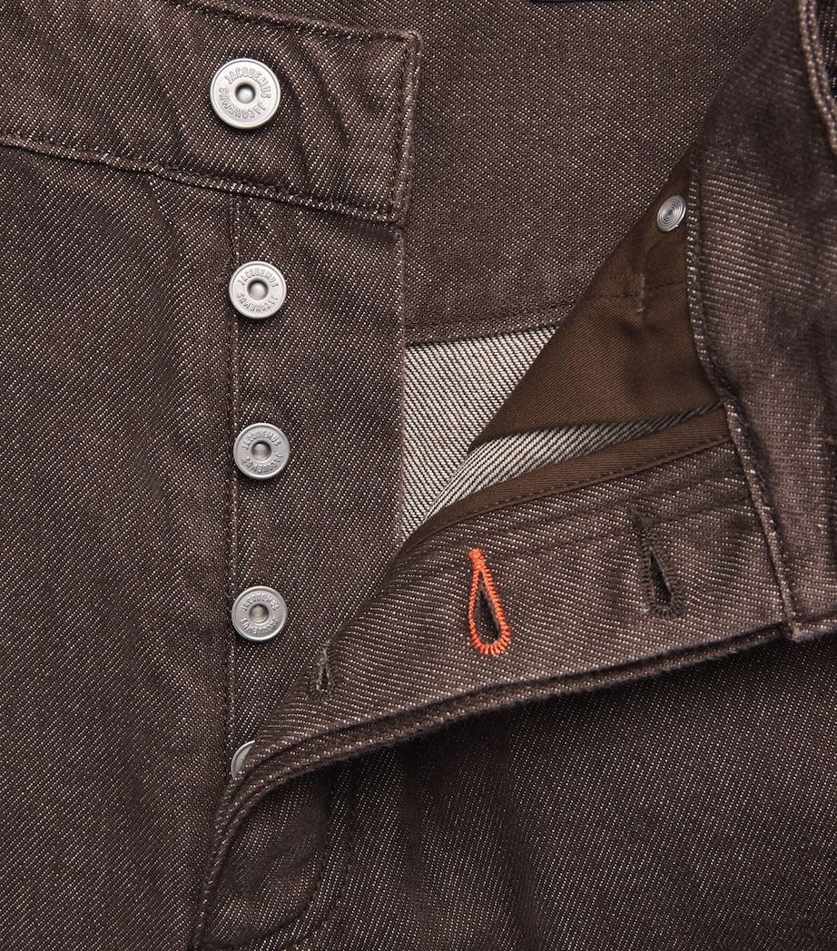 Jacquemus Mens Tempo Barrel Jeans Brown Image 6