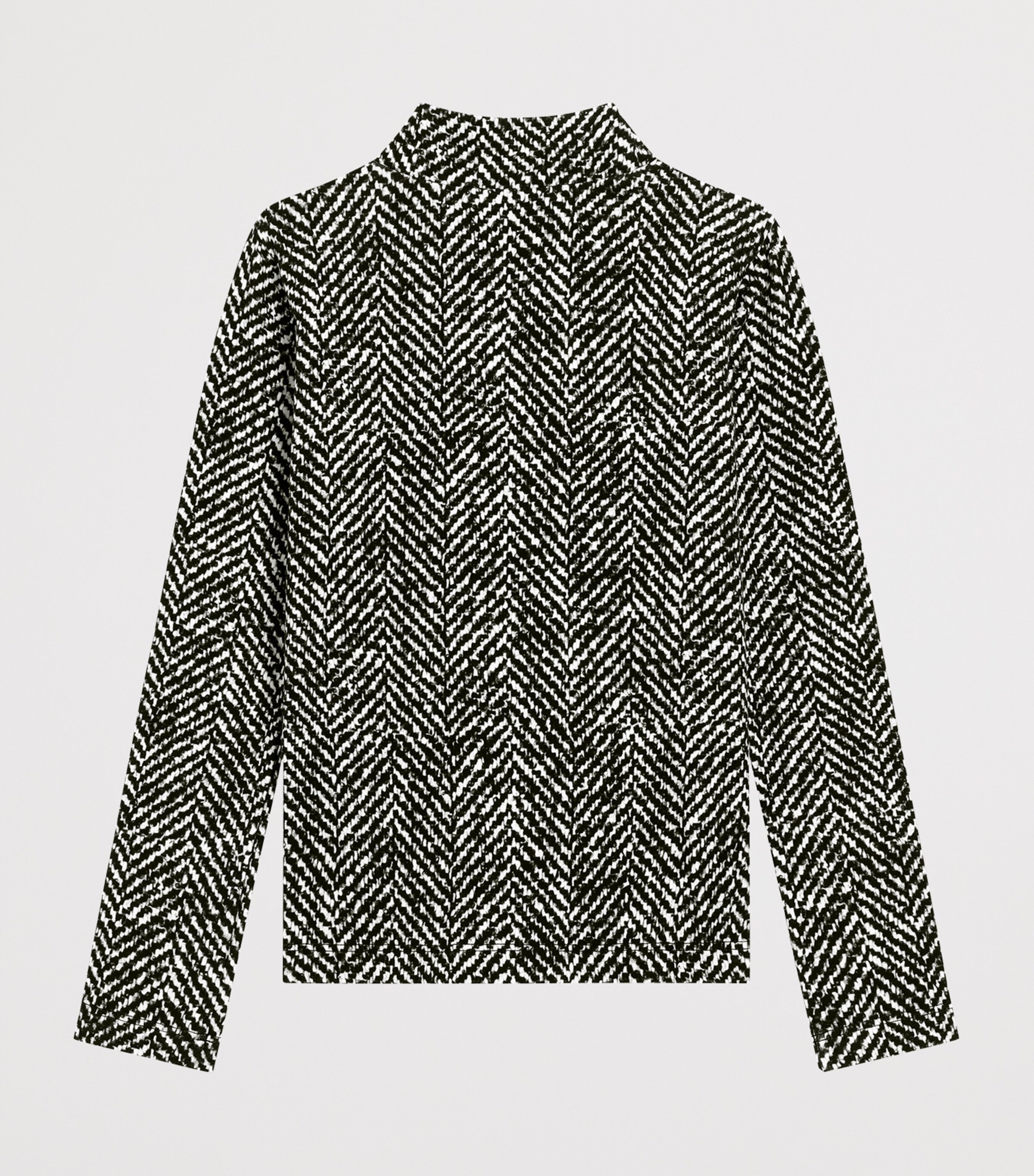 Virgin Wool Chevron Slim Top (8-12 Years) HH5QS-CHEVRON B Image 2