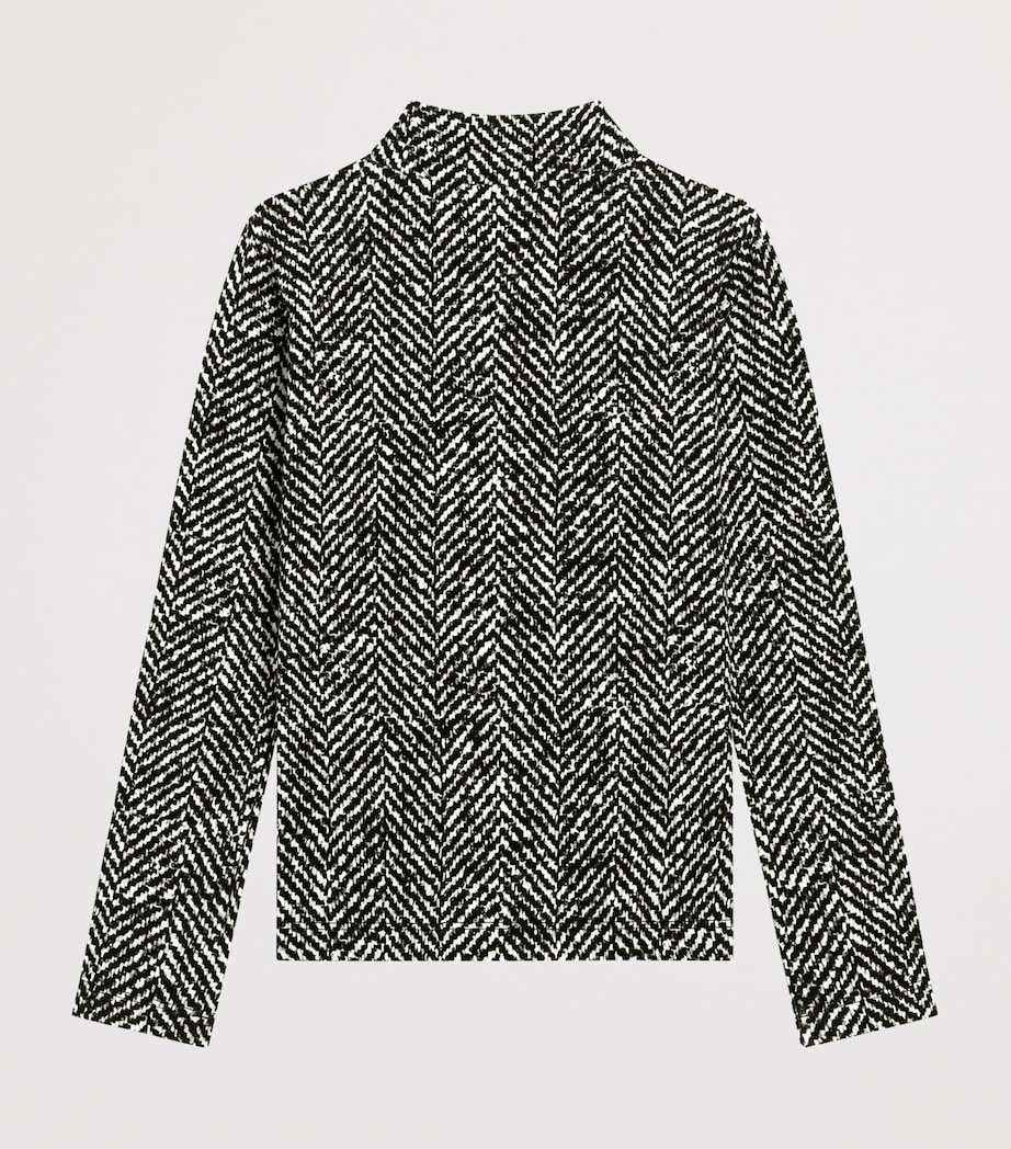 Virgin Wool Chevron Slim Top (8-12 Years) HH5QS-CHEVRON B Image 2