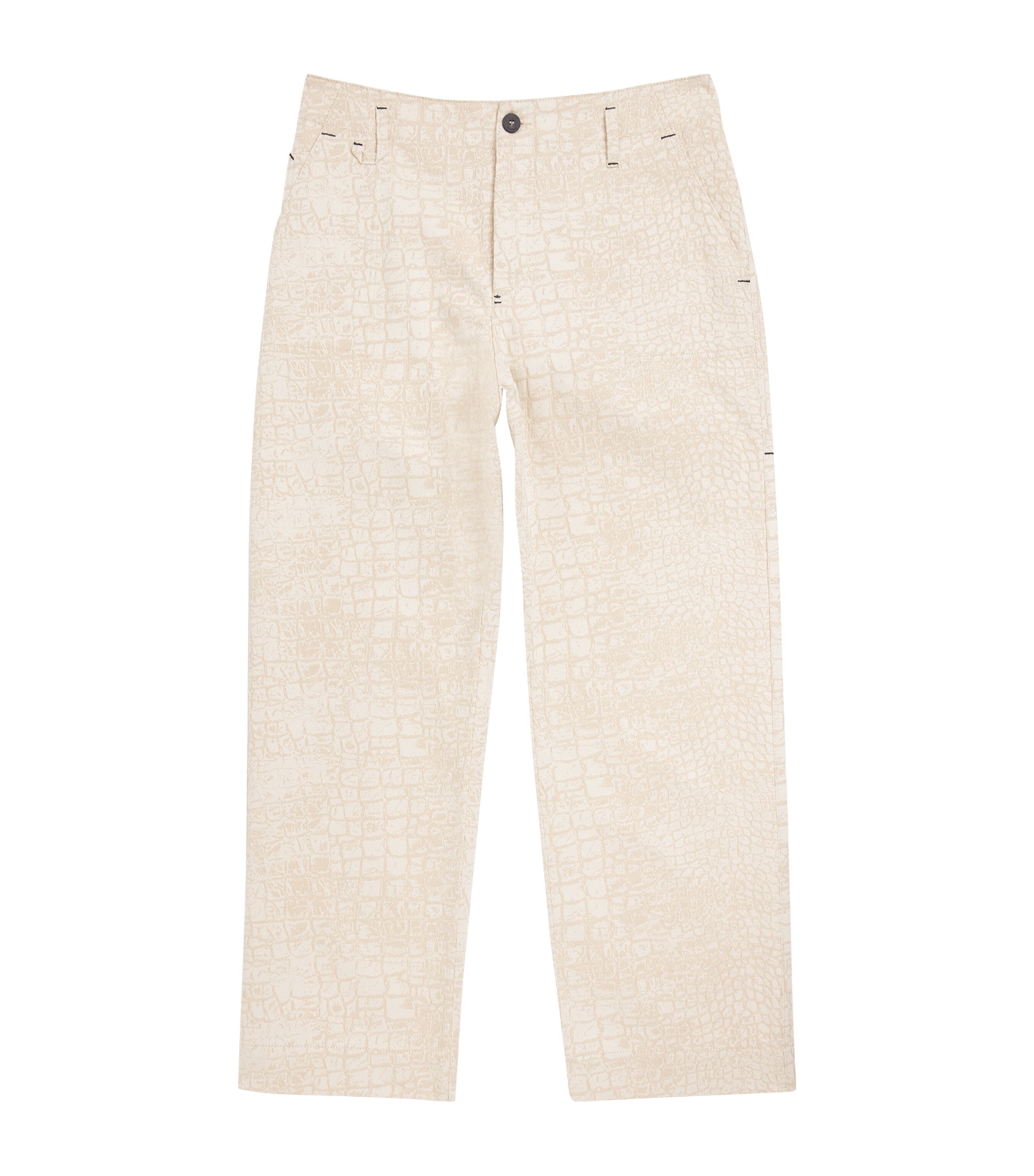 Croc-effect wide-leg jeans in beige - Jacquemus | Mytheresa