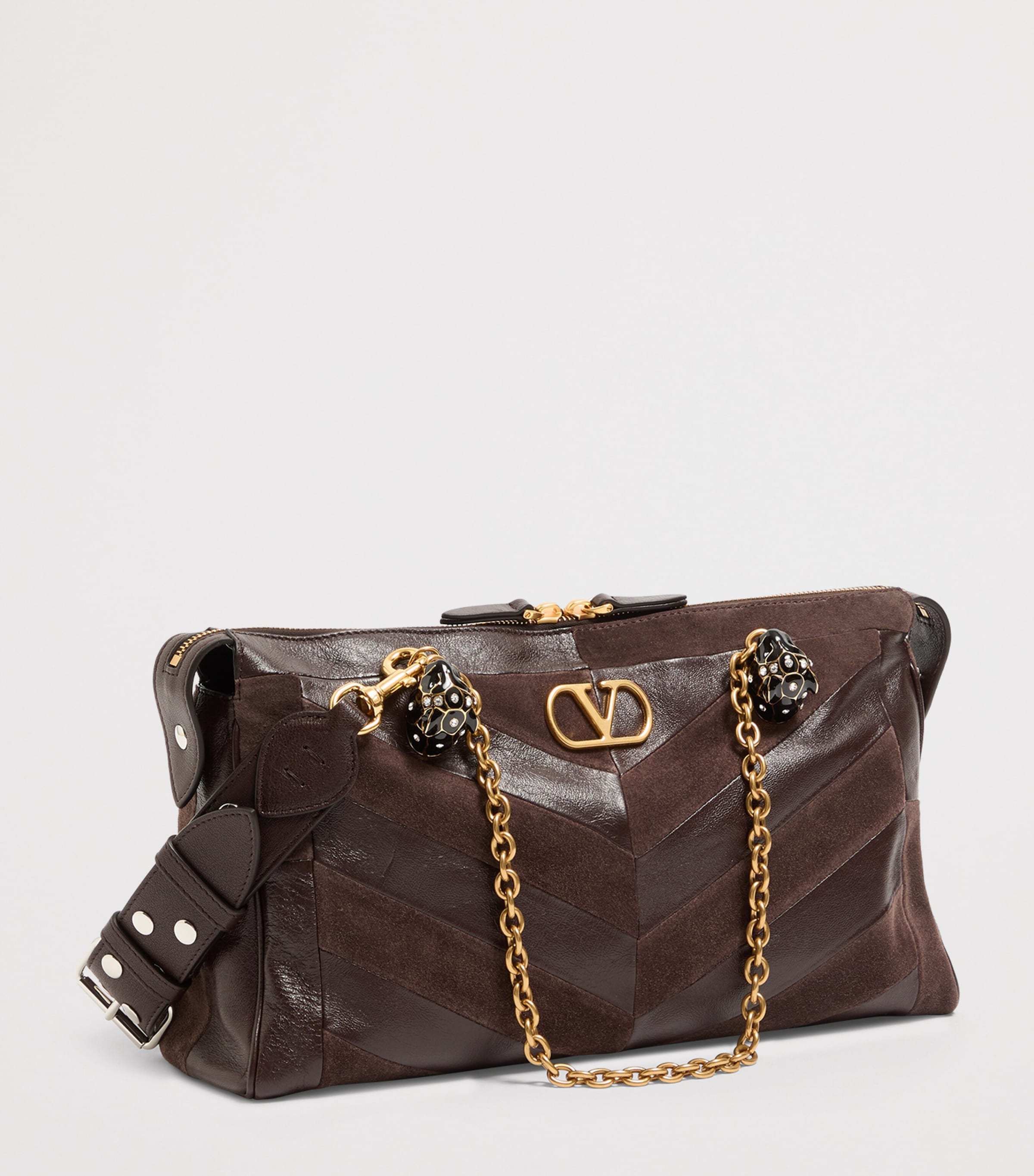 Valentino Garavani Womens Medium Leather Panthea Tote Bag Image 3