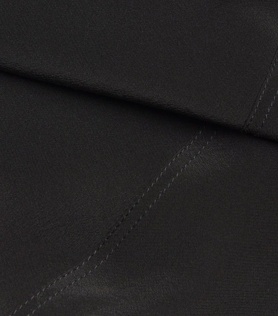 Silk Balloon Midi Skirt BK999 BLACK Image 5