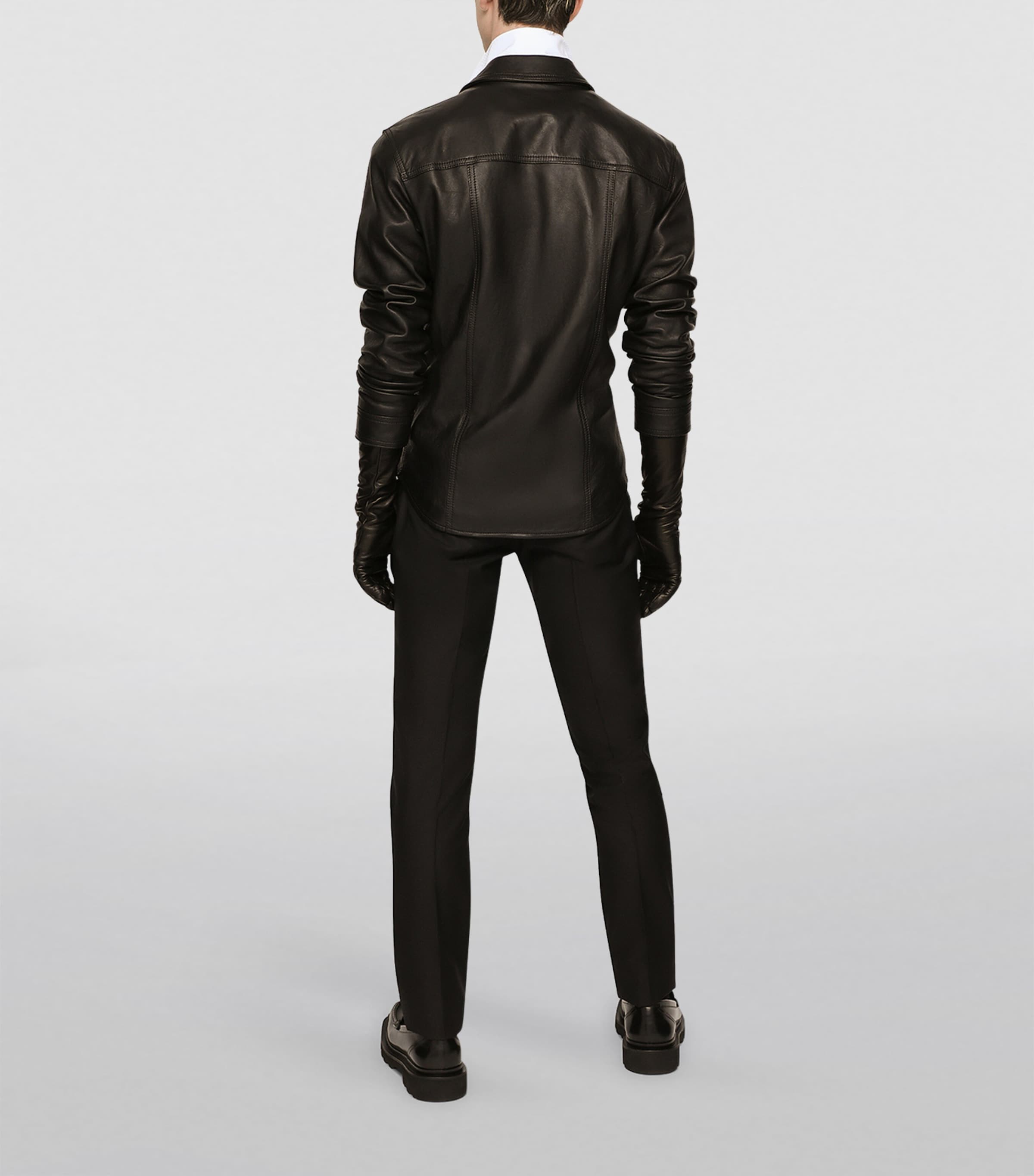 Leather Shirt N0000-BLACK Image 5