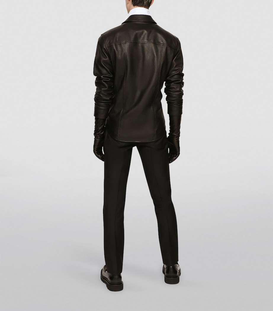 Leather Shirt N0000-BLACK Image 5