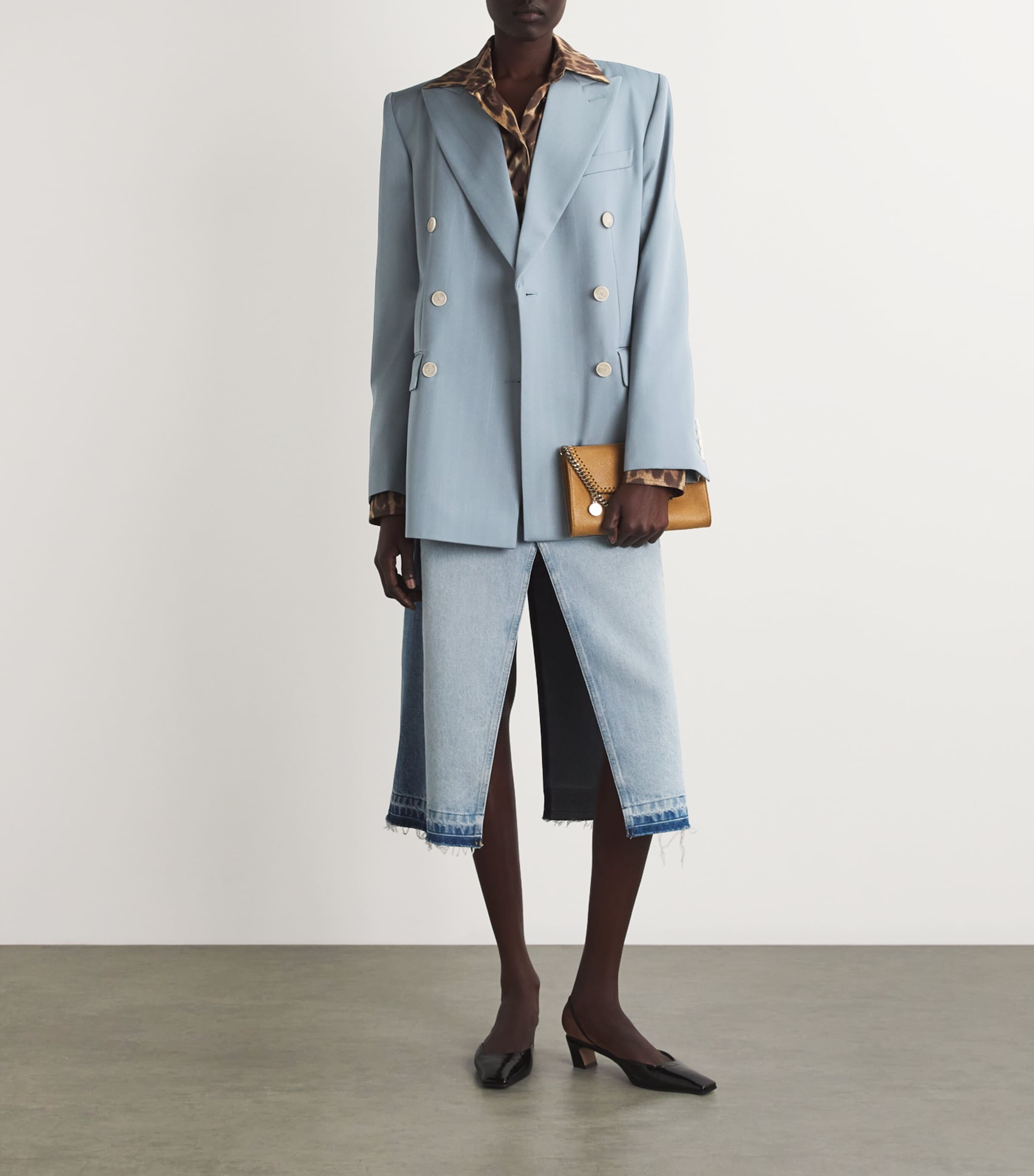 Wool Double-Breasted Blazer 4099 FOGGY BLUE Image 2