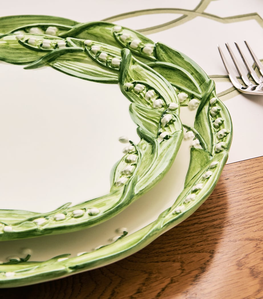 Lilly Of The Valley Dinner Plate (27cm) WHITE/GREEN Image 3