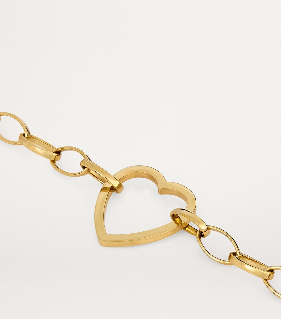 Yellow Gold Edith Heart Chain Bracelet YELLOW GOLD Image 3