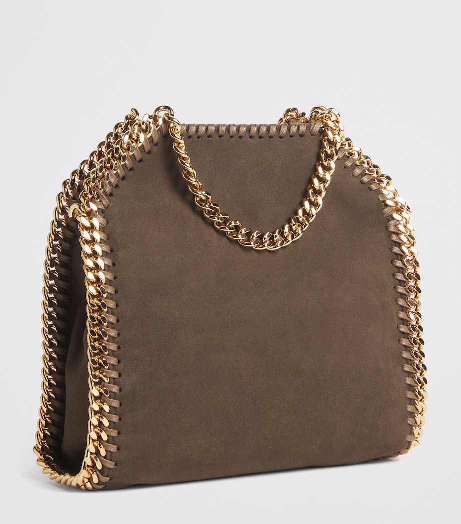 Tiny Faux Suede Fallabella Tote Bag 2017 MOKA Image 3