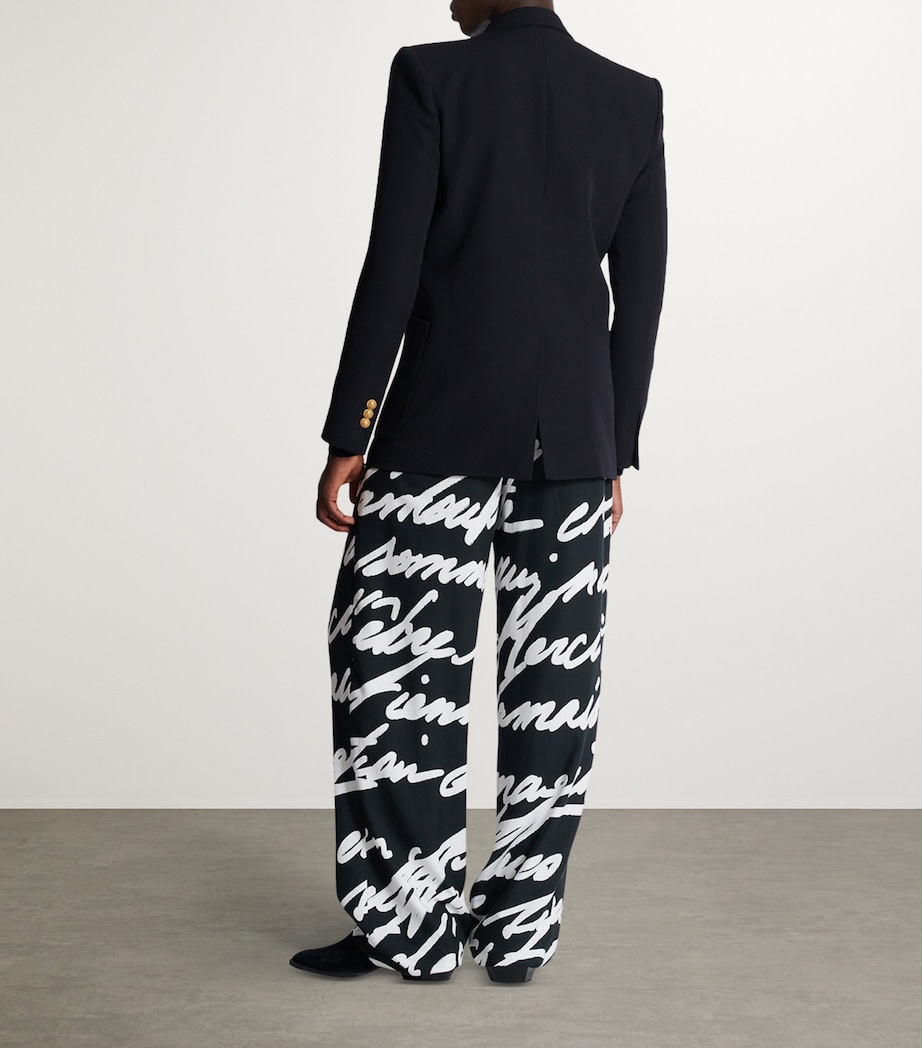 Wool Grain De Poudre Blazer 0PA NOIR Image 3