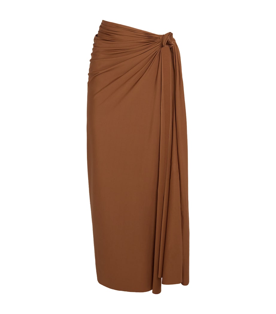 Maygel Coronel Womens Capella Pareo Maxi Skirt Cocoa Brown Image 1