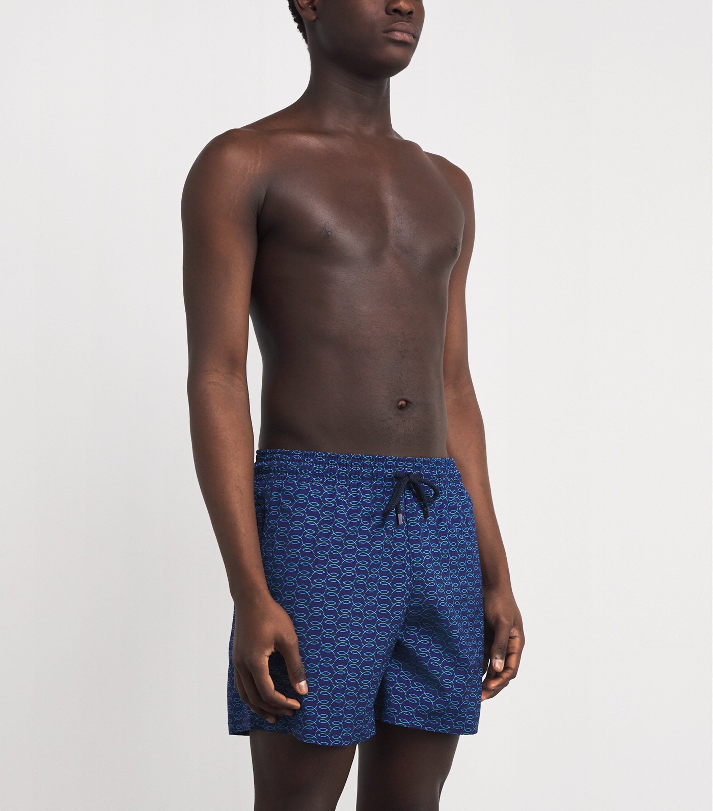 Merino Wool Printed Moopea Swim Shorts 390-BLEU MARINE Image 3