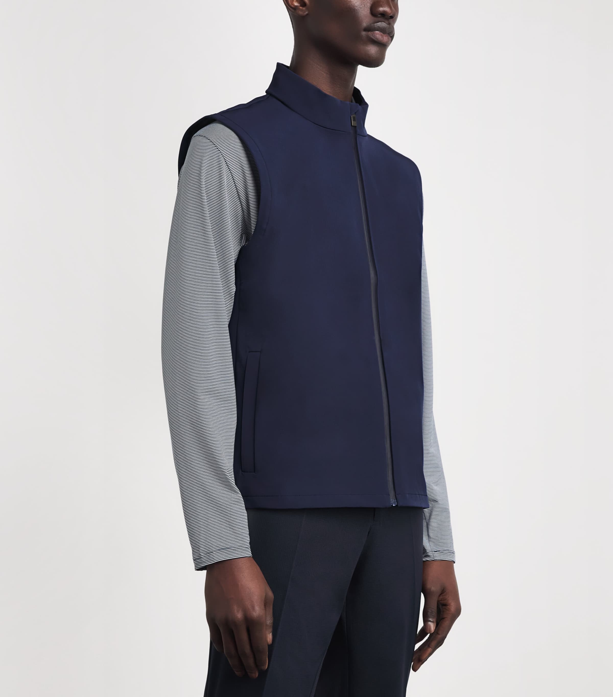 KJUS Mens Downswing Wind Vest Atlat Blue Image 4