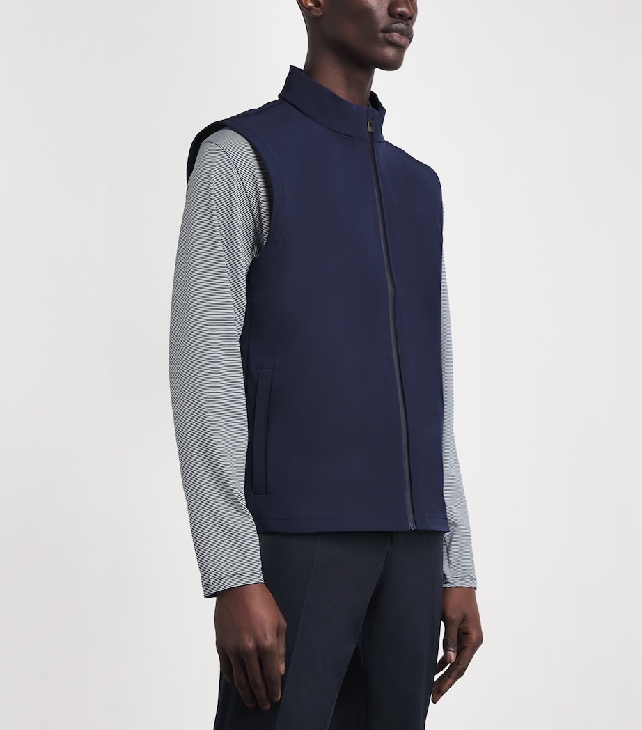 KJUS Mens Downswing Wind Vest Atlat Blue Image 4