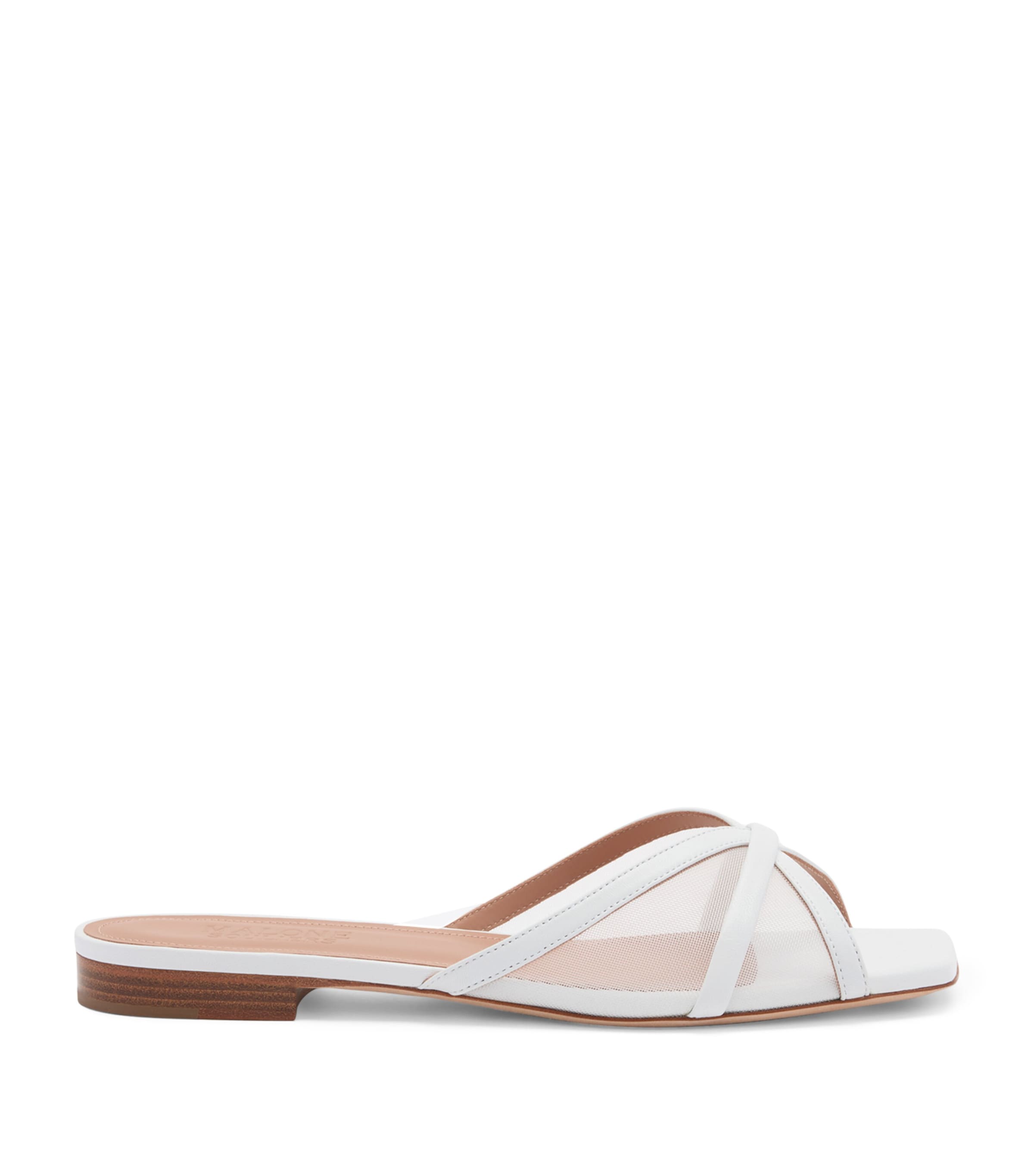 Mesh Perla Flat Sandals WHITE Image 1