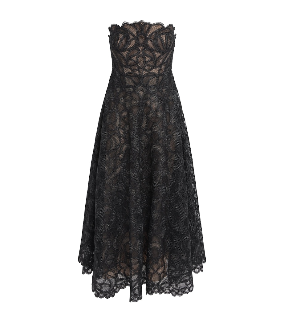 Lace Elvina Midi Dress BLACK Image 1