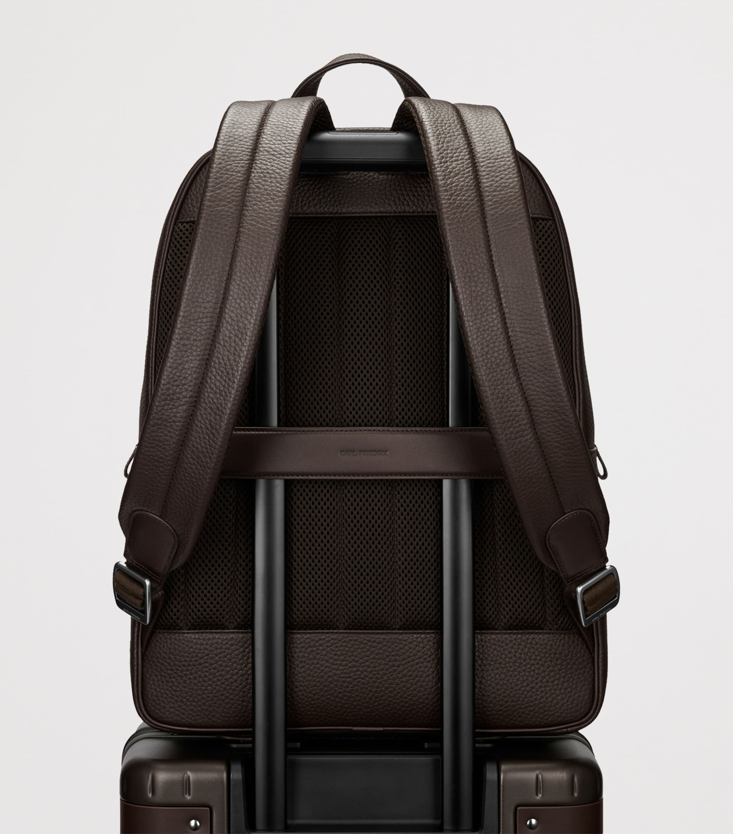 Carl Friedrik Leather Ayrton Backpack Chocolate Image 6
