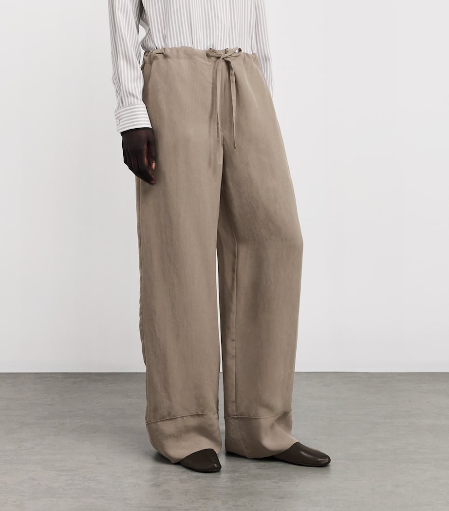 Enea Toile Wide-Leg Trousers TAUPE Image 3
