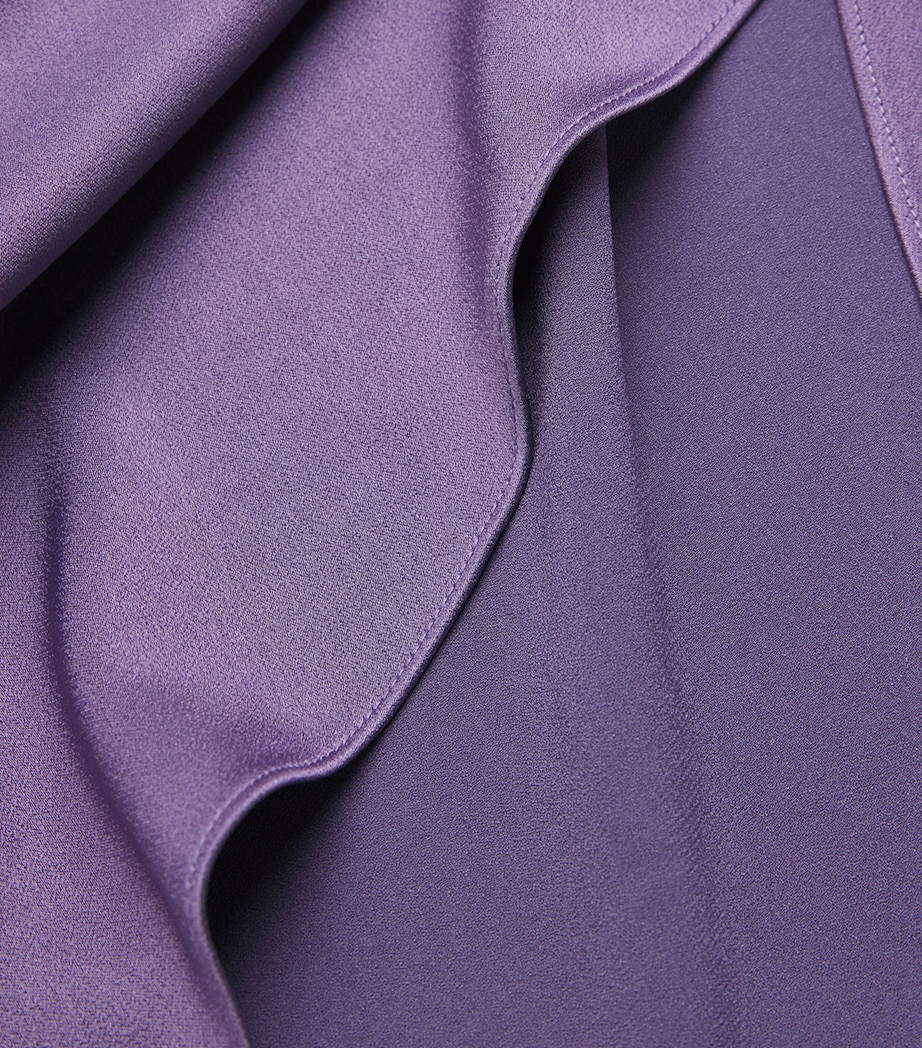Satin Asymmetric Mini Dress GRAPE Image 5