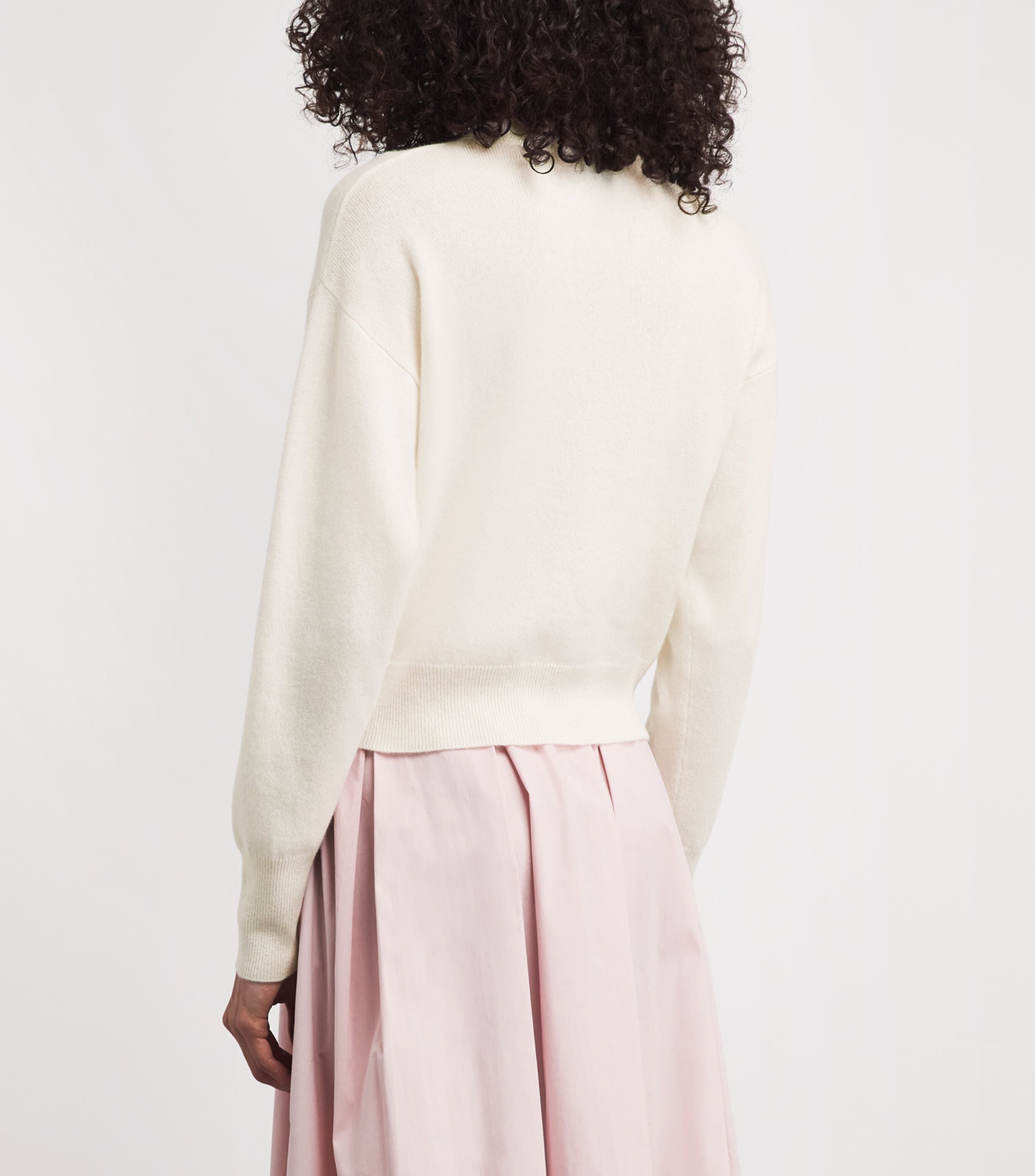 Le Kasha Womens Organic Cashmere Sweater White Image 5