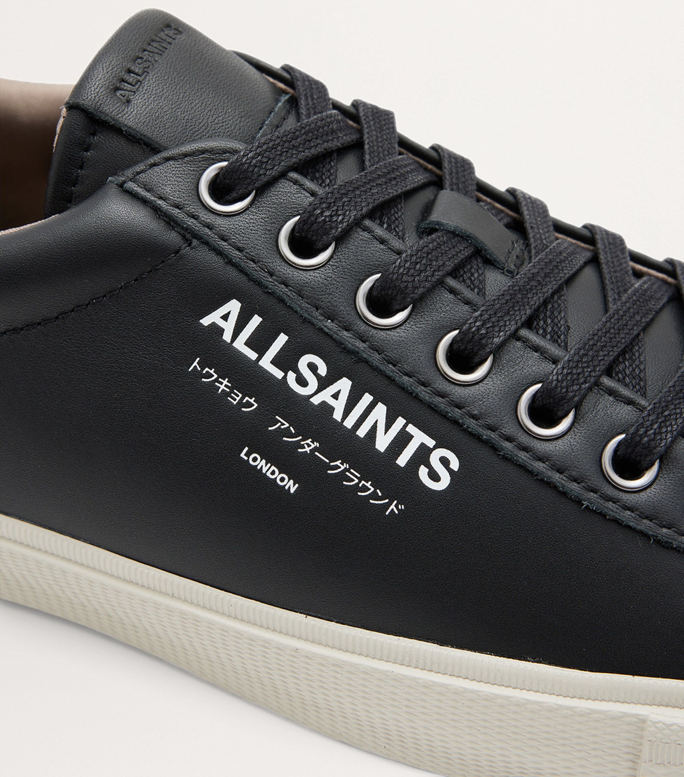 Leather Underground Low-Top Sneakers BLACK Image 6