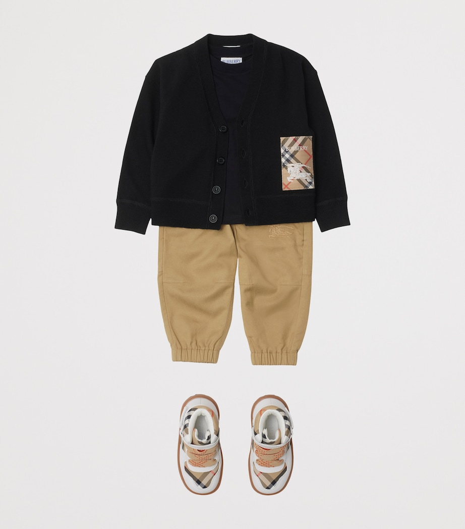 Wool EKD-Patch Cardigan (6-24 Months) BLACK Image 5