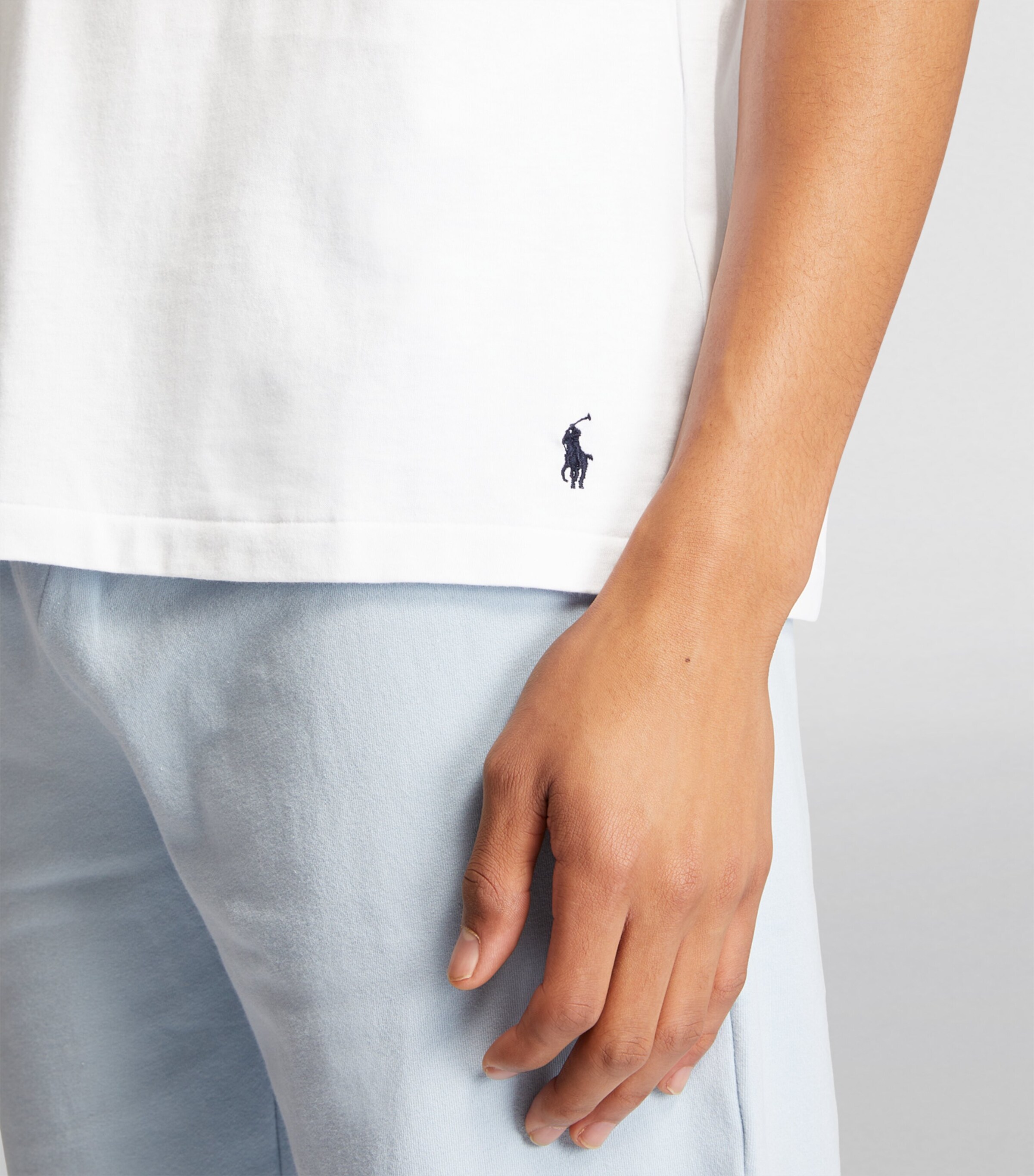 Polo Ralph Lauren Mens Logo Lounge T-Shirt White Polo Tee Image 6