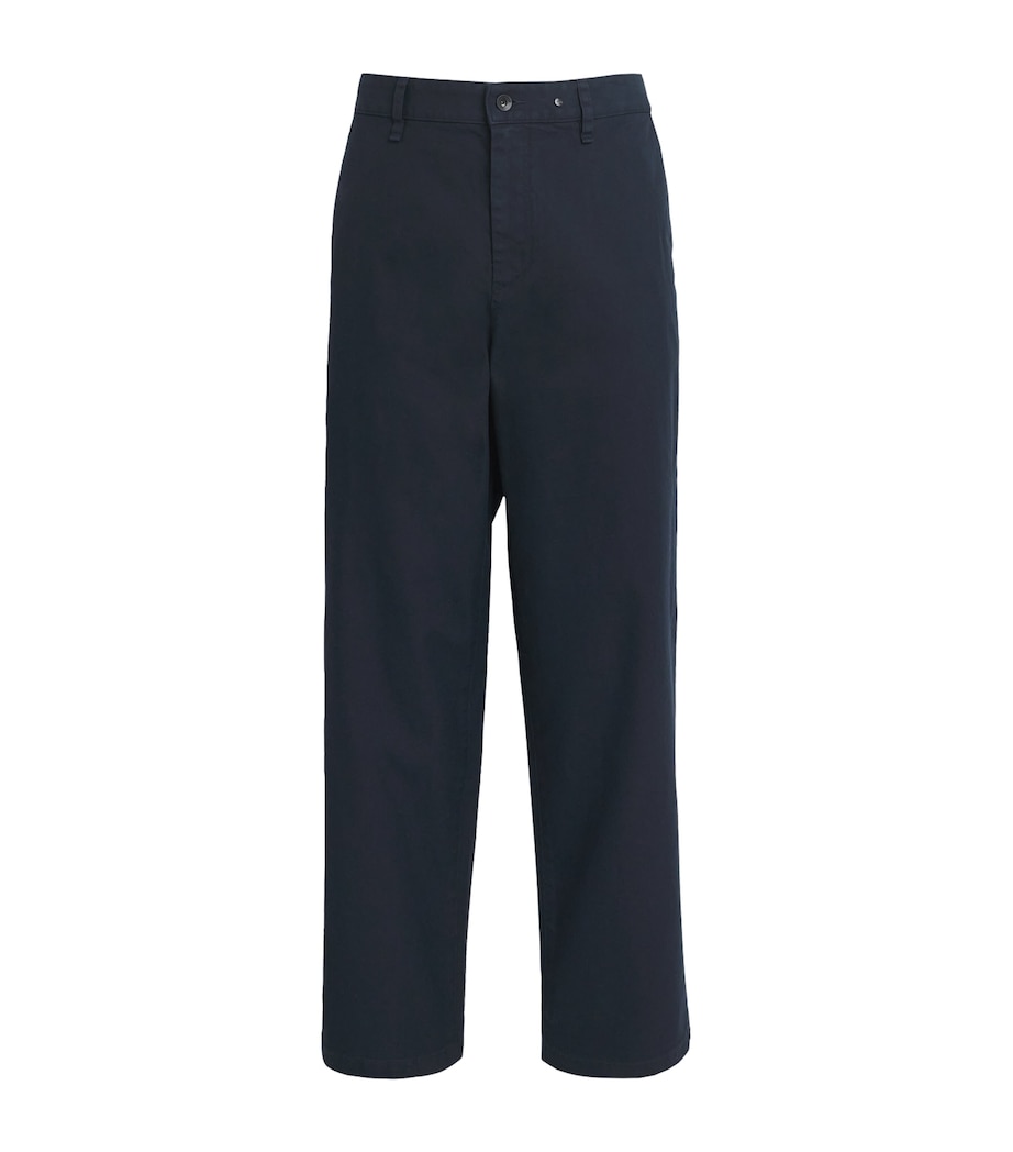 Stretch-Cotton Straight Chinos NAVY Image 1