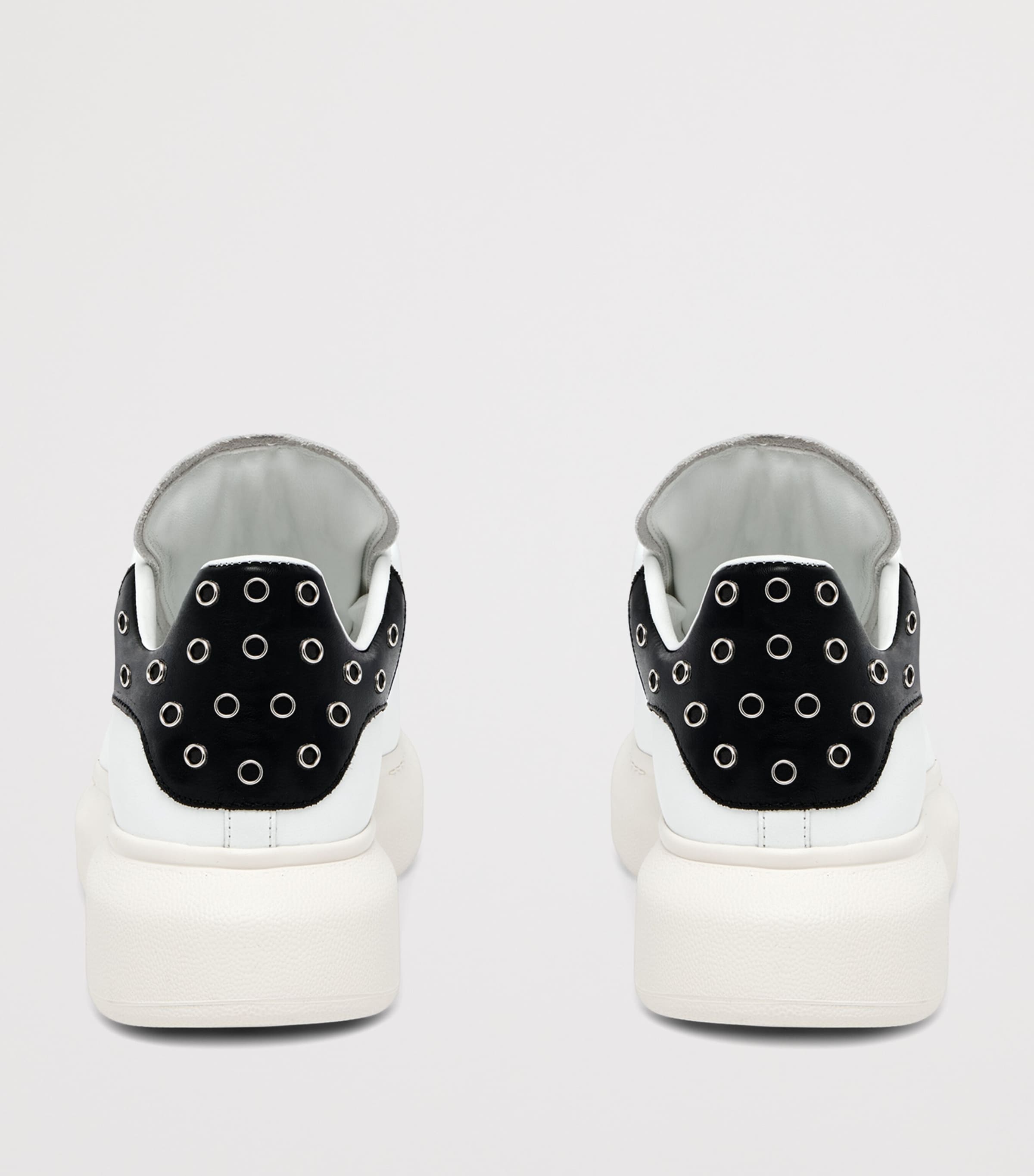McQueen Leather Eyelet-Detail Oversized Sneakers Image 3
