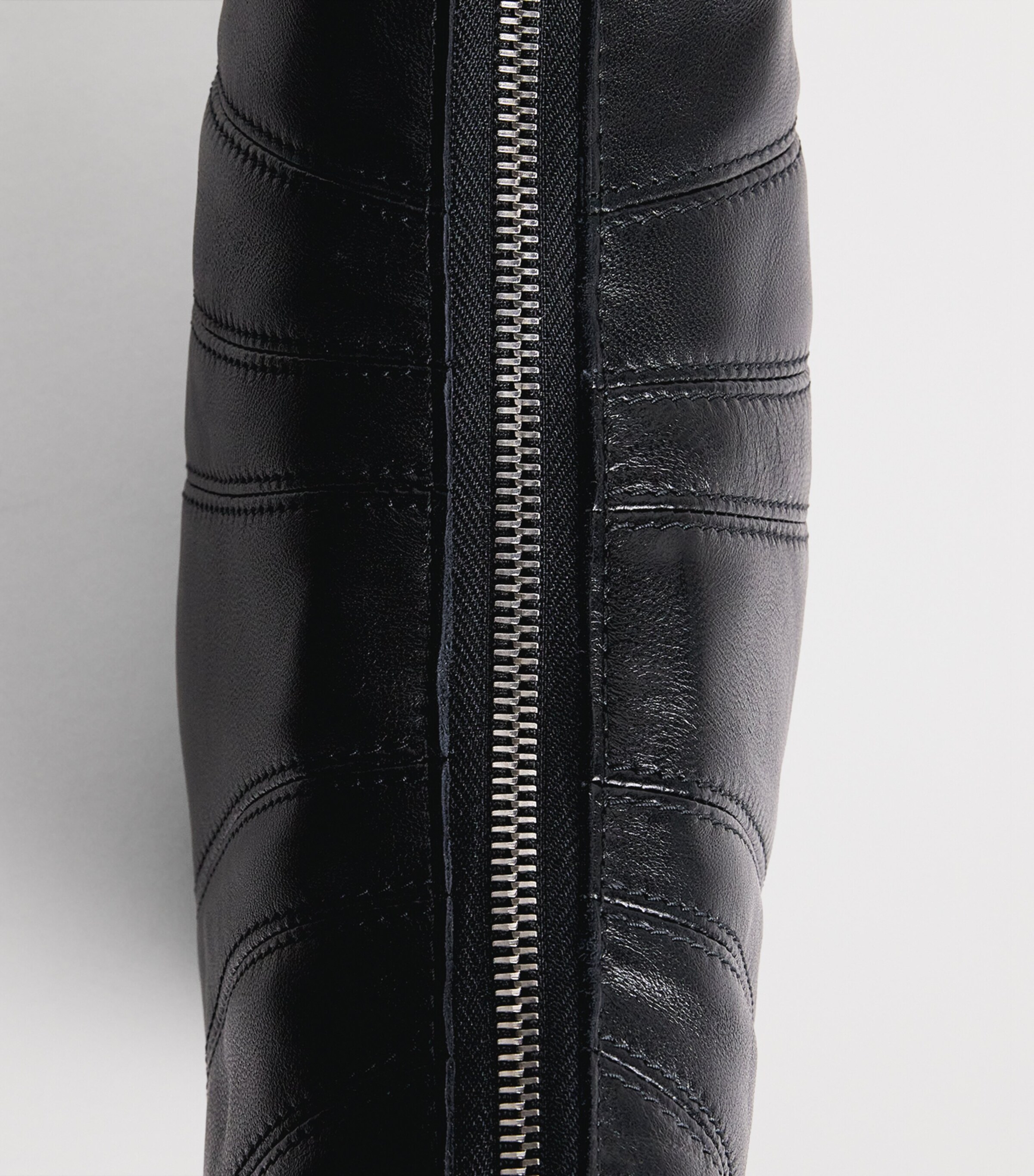 Small Nappa Leather Croissant Cross-Body Bag BK999 BLACK Image 6