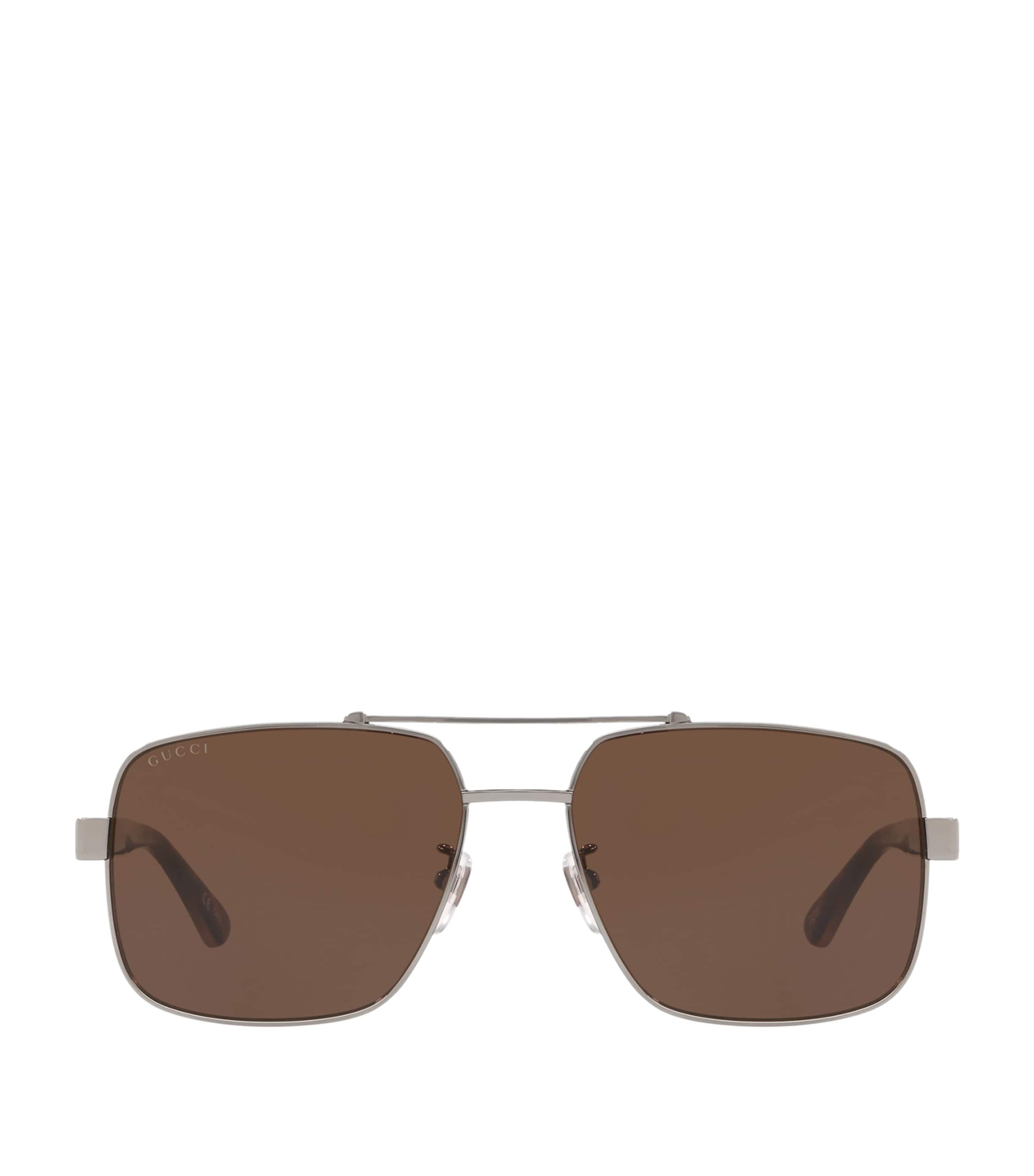 Gucci Metal Pilot Sunglasses In Silver