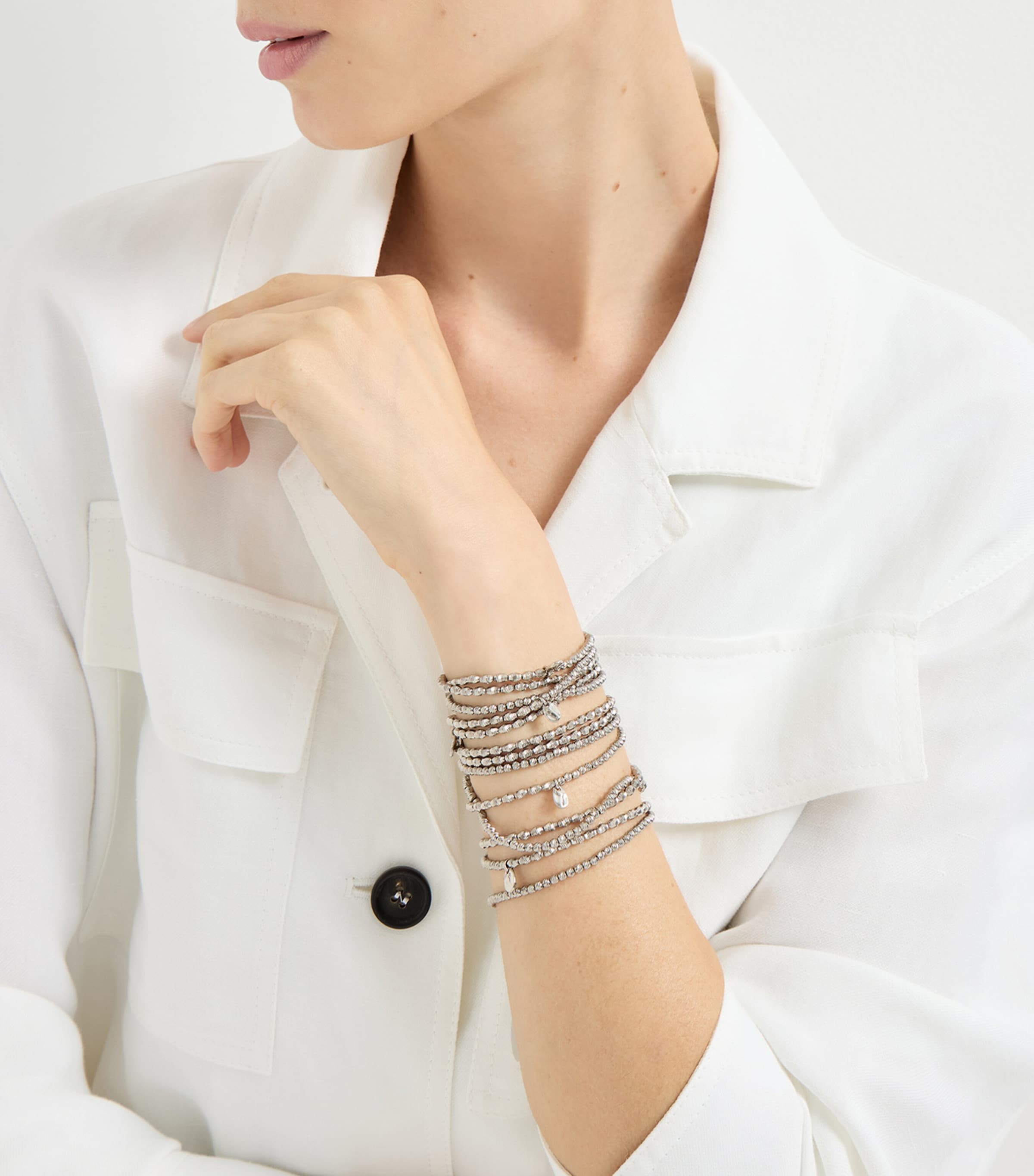 Brunello Cucinelli Sterling Silver Wrap Bracelet Image 3