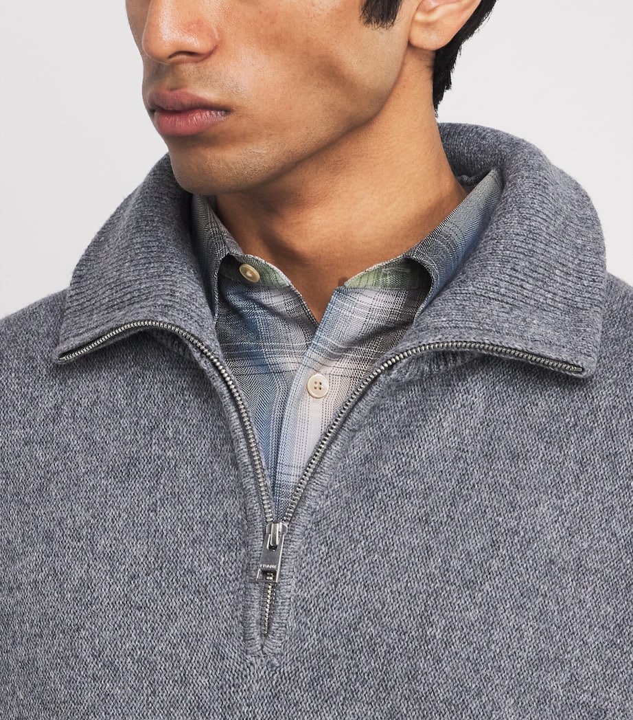Wool-Cotton Half-Zip Sweater GRYM Image 6