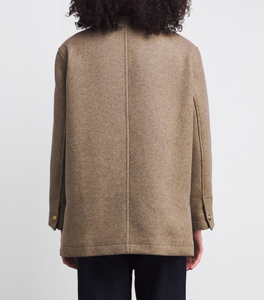 Wool-Blend Collared Coat CARAMEL Image 4