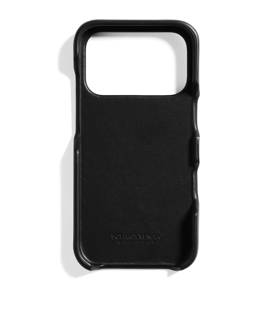 Bottega Veneta Leather Intrecciato iPhone 17 Case Image 2