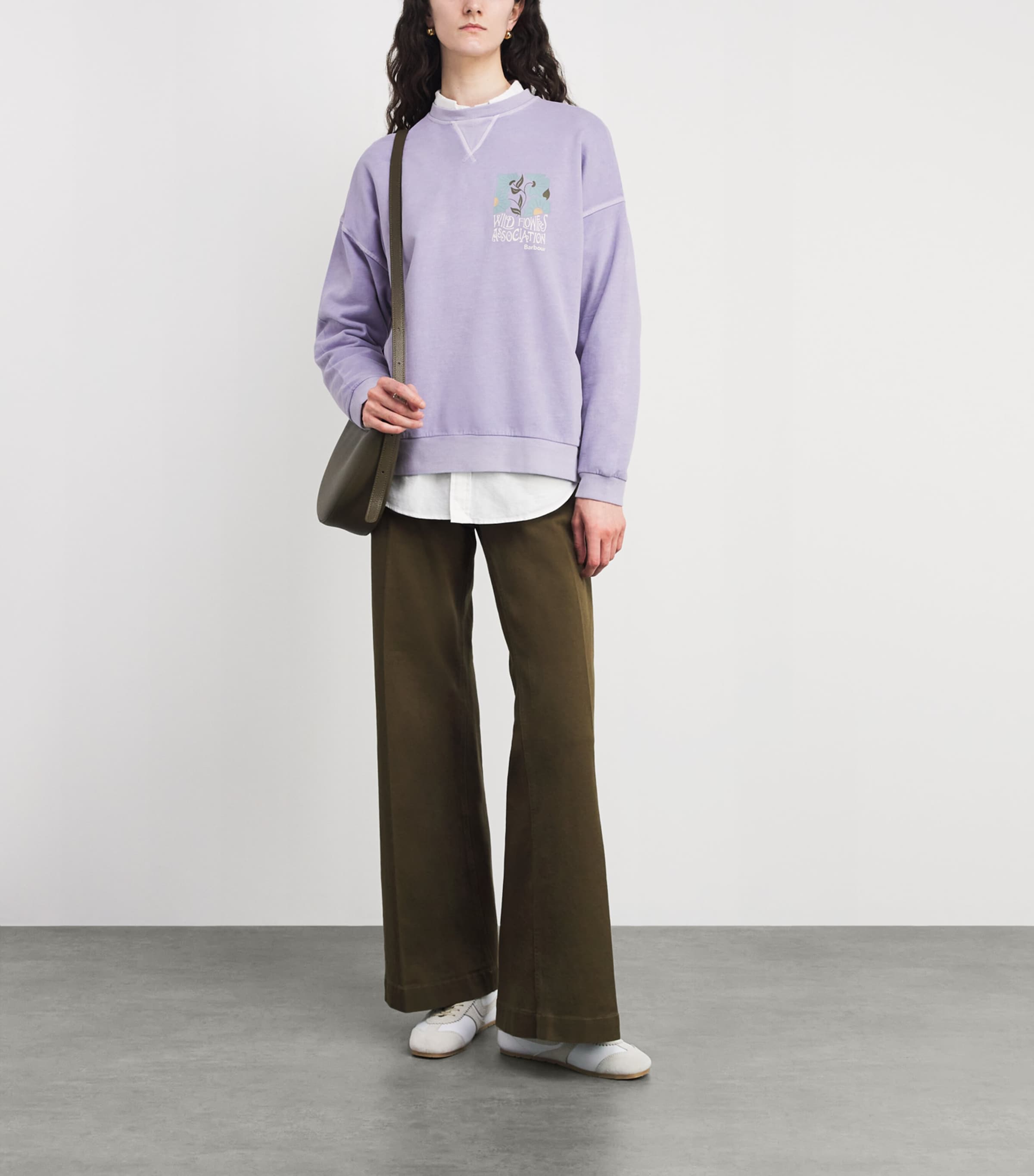 Barbour Womens Cotton Selena Sweatshirt Heather Mist Image 2