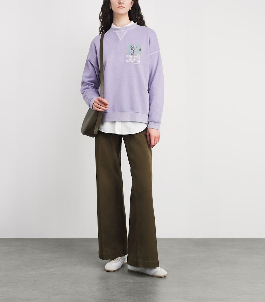 Barbour Womens Cotton Selena Sweatshirt Heather Mist Image 2