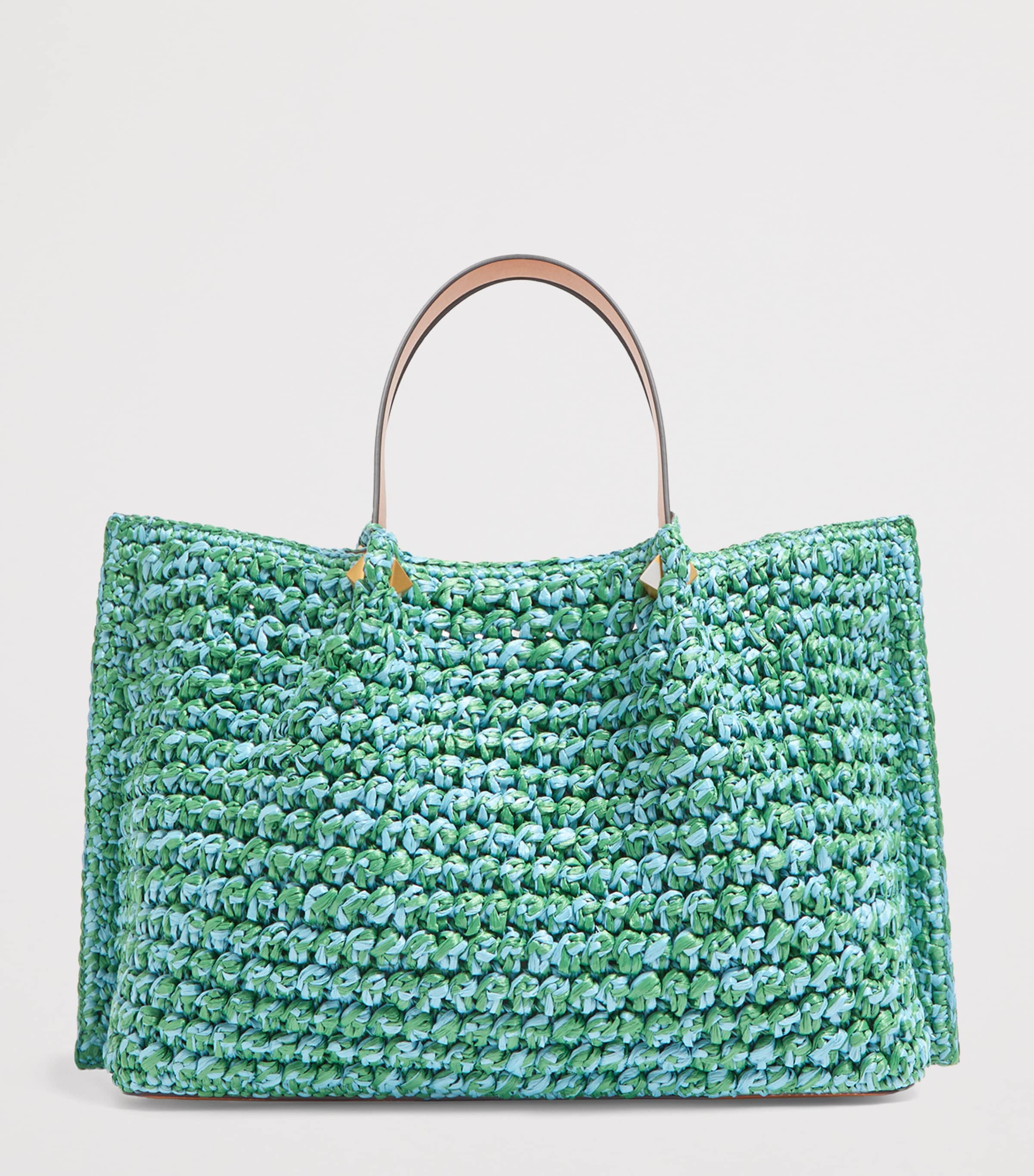 トートバッグ VLOGO SIGNATURE TOTE BAG IN SYNTHETIC RAFFIA Vlogo Signature Raffia Shopping Bag for Man in Multicolor