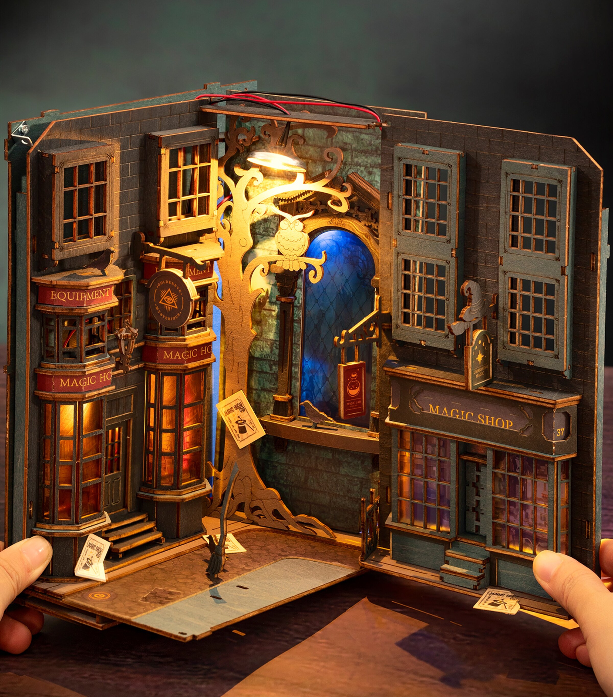 Robotime Wooden Magic Alley Booknook Image 4