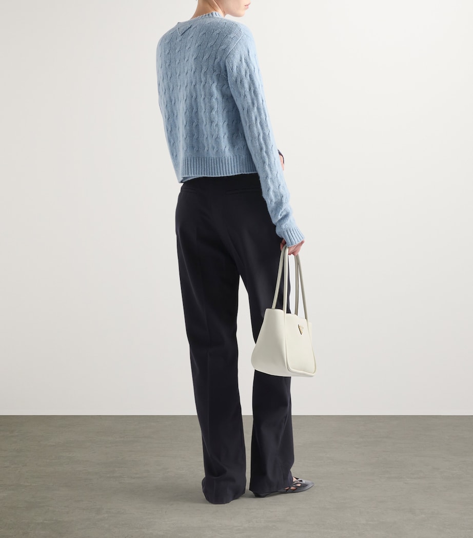 Cashmere Cable-Knit Cardigan F0013 Image 5